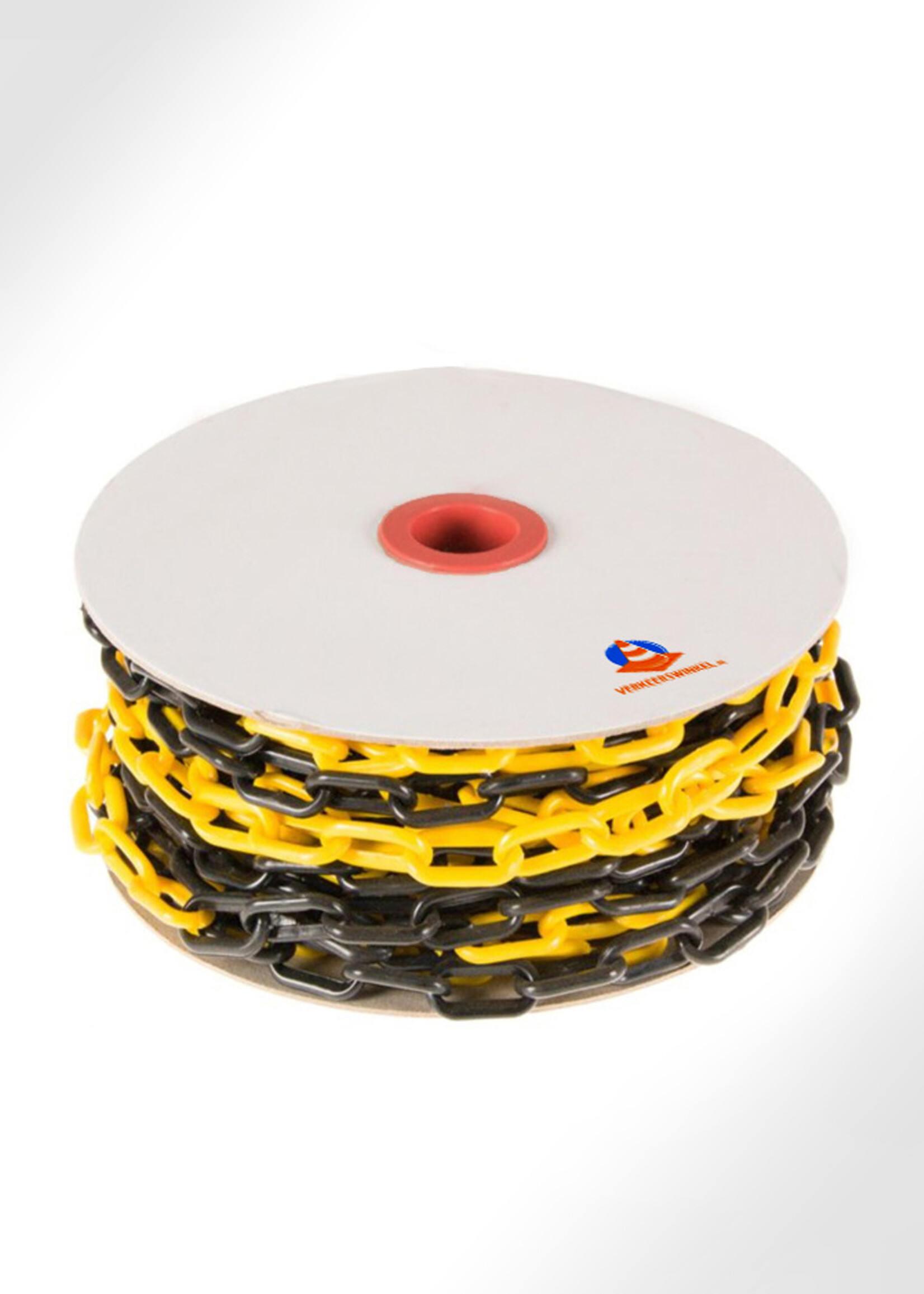 RI-TRAFFIC Kettenspule 25 Meter Gelb Schwarz | Kunststoffkette