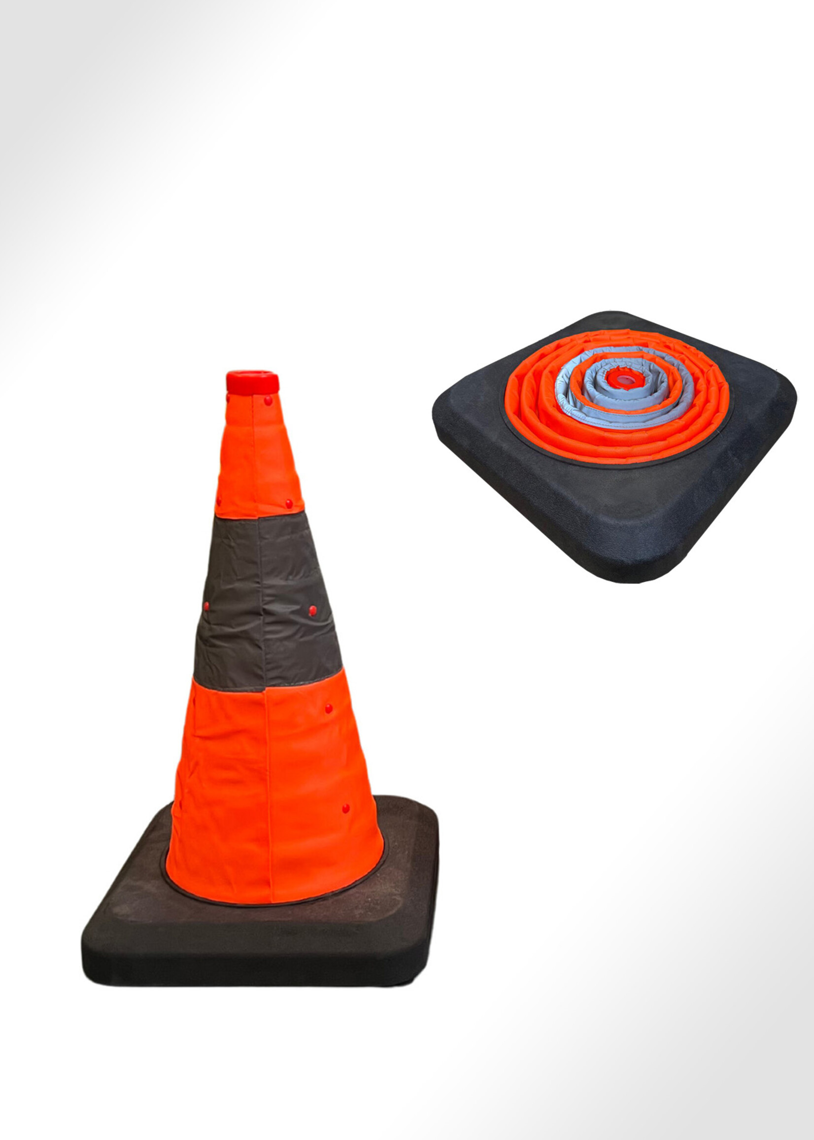 UNSERE HAUSMARKE Aufklappbar Sicherheitskegel 50cm & 75cm, Typ: Faltbar / Klappbar + Beleuchtung