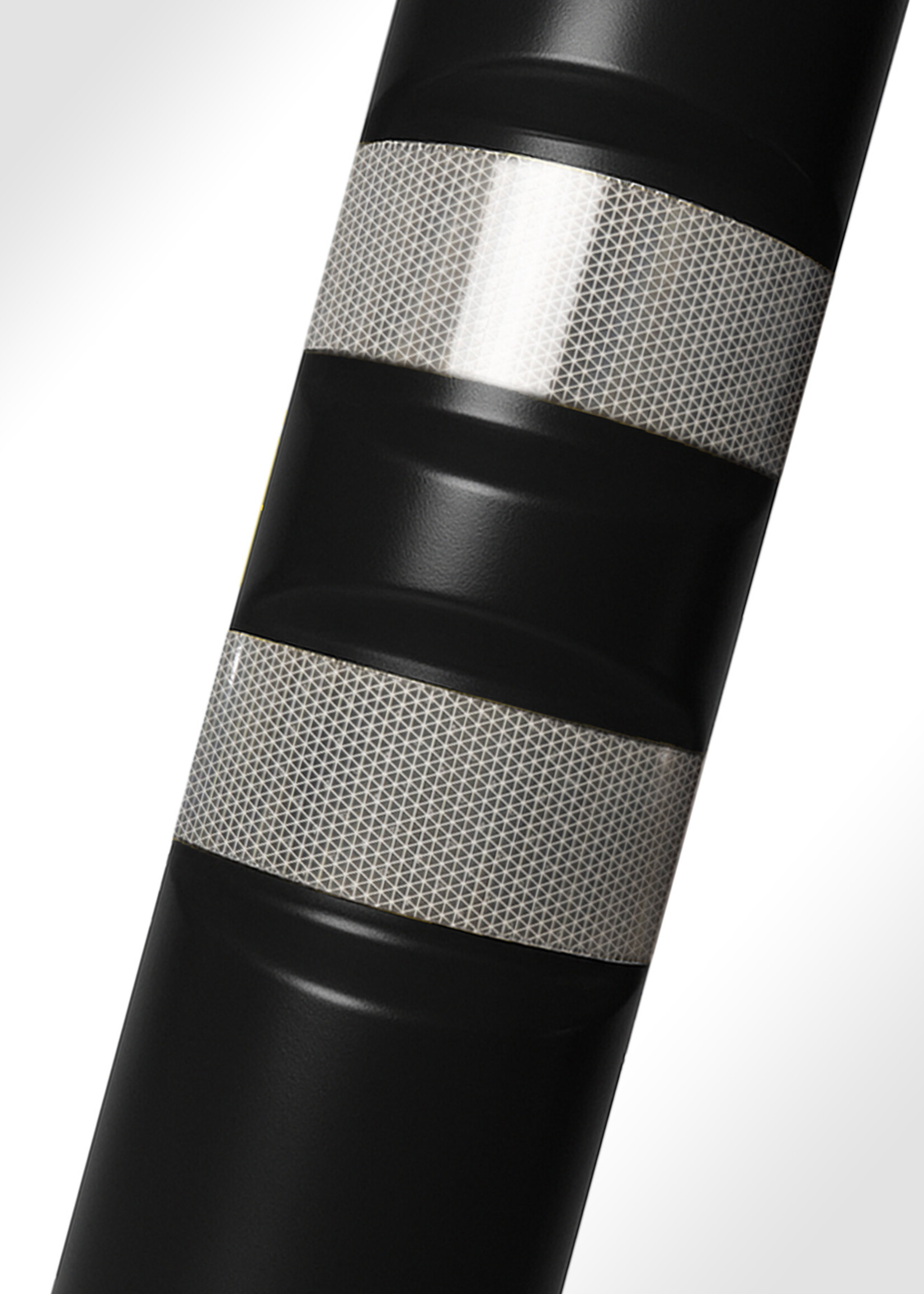 RI-TRAFFIC Flexibake SCHWARZ 75 cm (Flexible Leitbake / Anprallbake) mit Retroreflexion