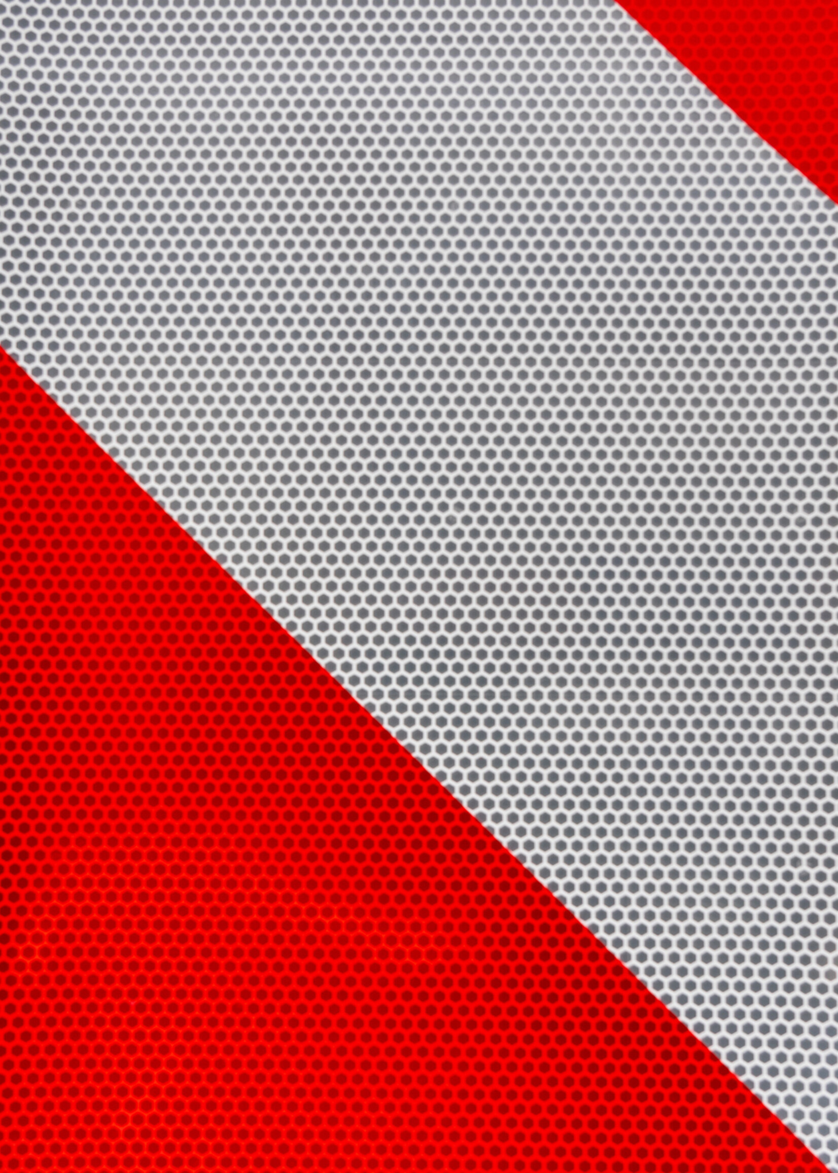 UNSERE HAUSMARKE Reflektorplatte 100 x 500 mm mit Reflexfolie Klasse 3 Rot-Weiß