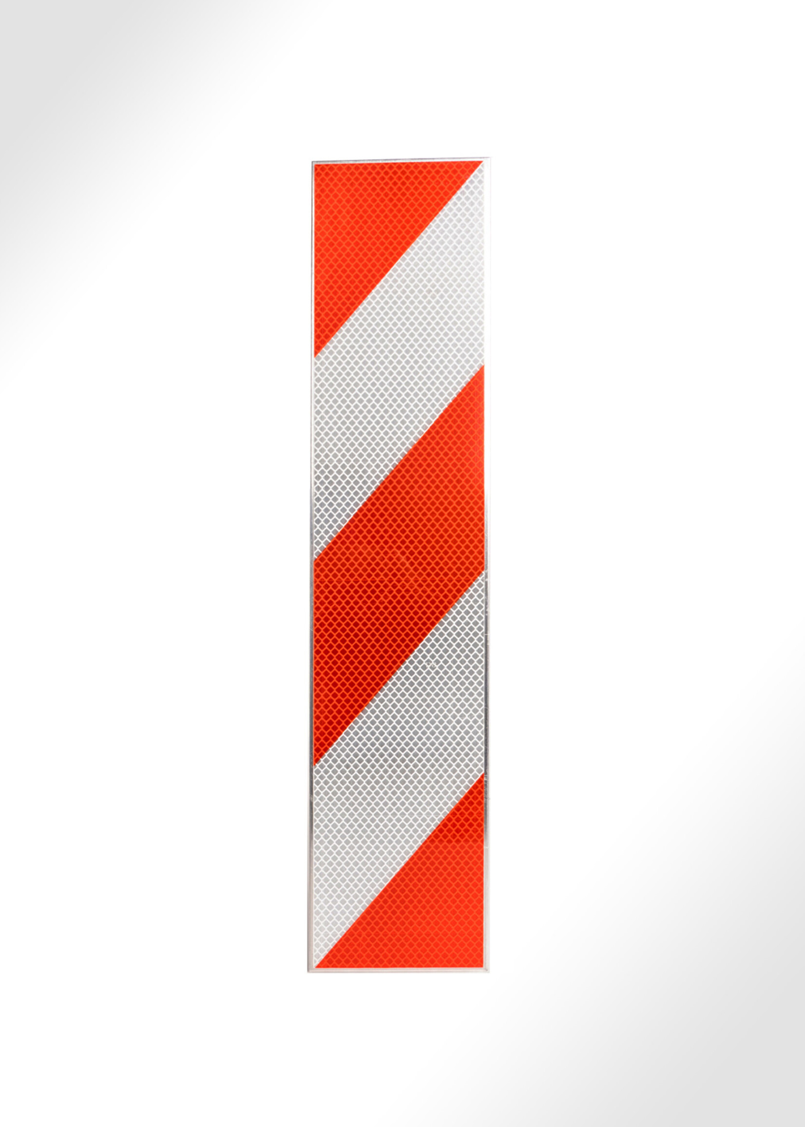 UNSERE HAUSMARKE Reflektorplatte 100 x 500 mm mit Reflexfolie Klasse 3 Rot-Weiß