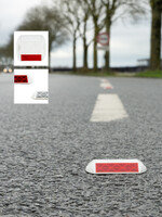 RI-TRAFFIC Straßen Reflektor 110x90x20mm (Kunststoff)