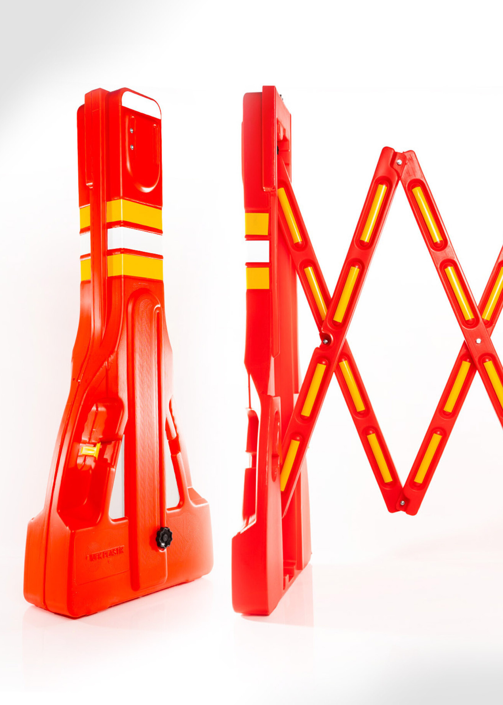 UNSERE HAUSMARKE Klappbares Absperrgitter KUNSTSTOFF (Faltgitter Orange)