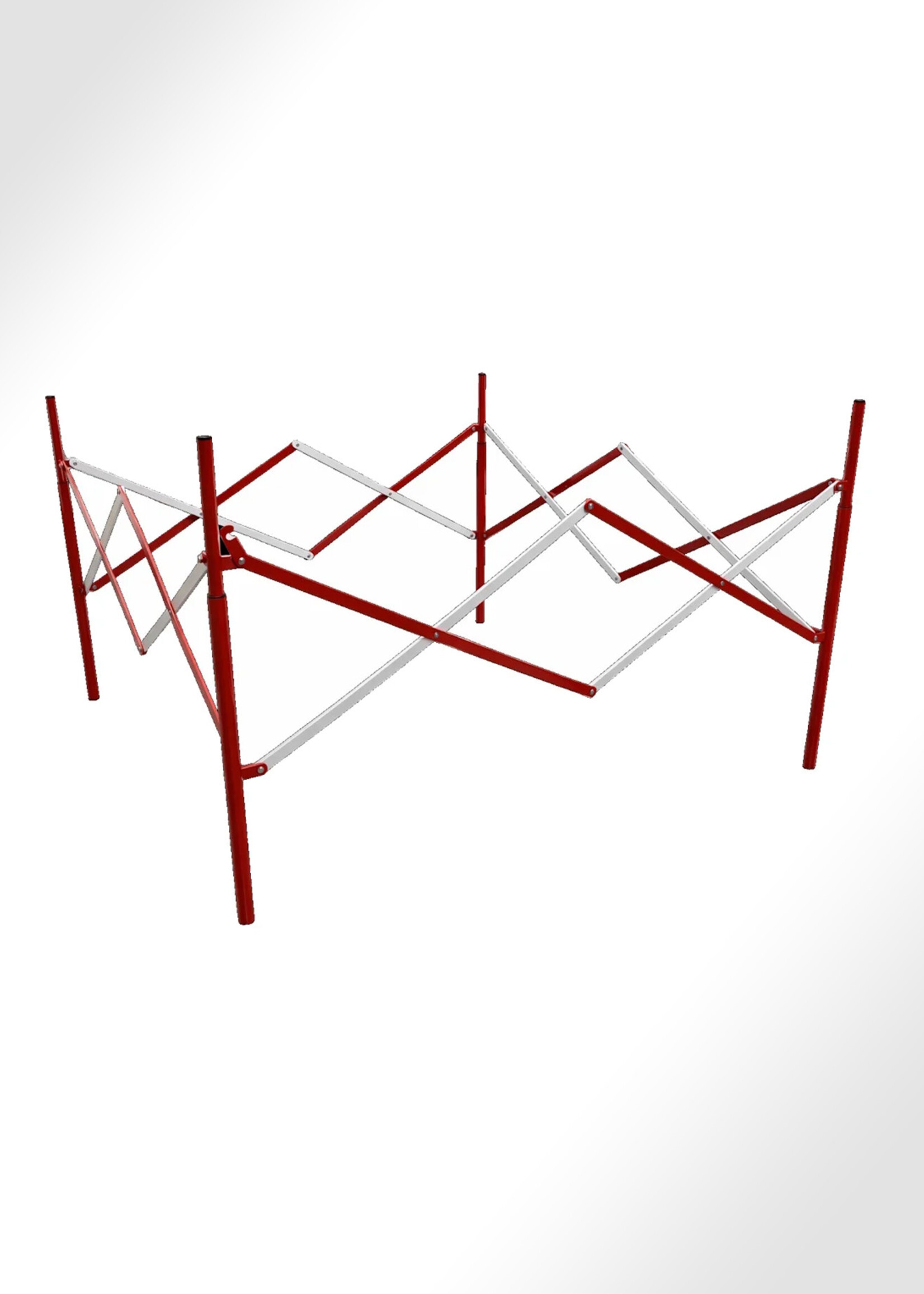 STRELLIS Metall-Scherenzaun 4-seitig, Quadratische Absperrung (130 cm x 130 cm)
