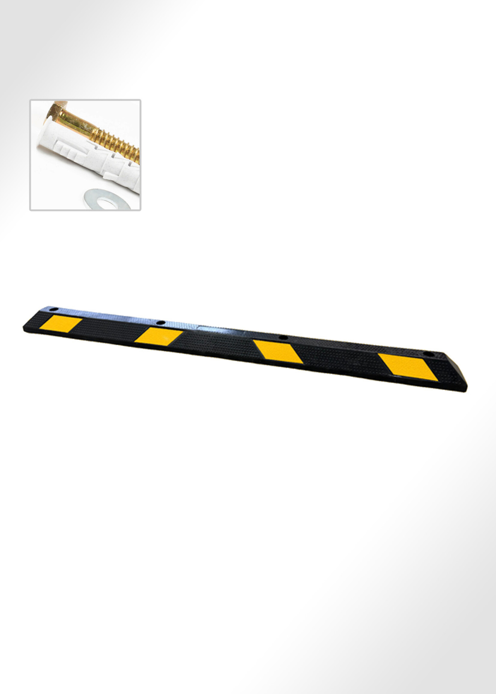 MAX 183cm Gummi Parkstopp / Radstopper für PKW-Parken