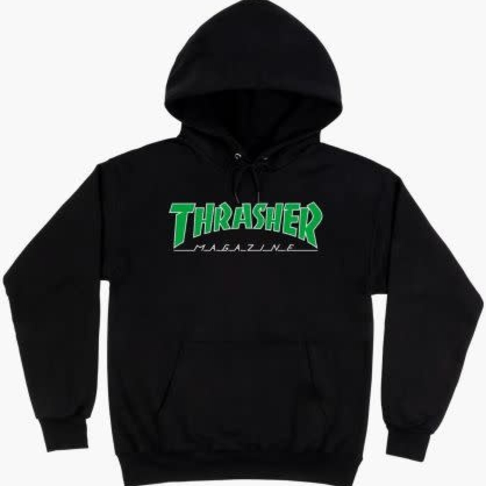 Thrasher THRASHER OUTLINED - Sweat à capuche - Black Green