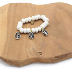 Les Blondinettes PIERRES MAGNESITE COQUILLAGES - Bracelet - LES BLONDINETTES