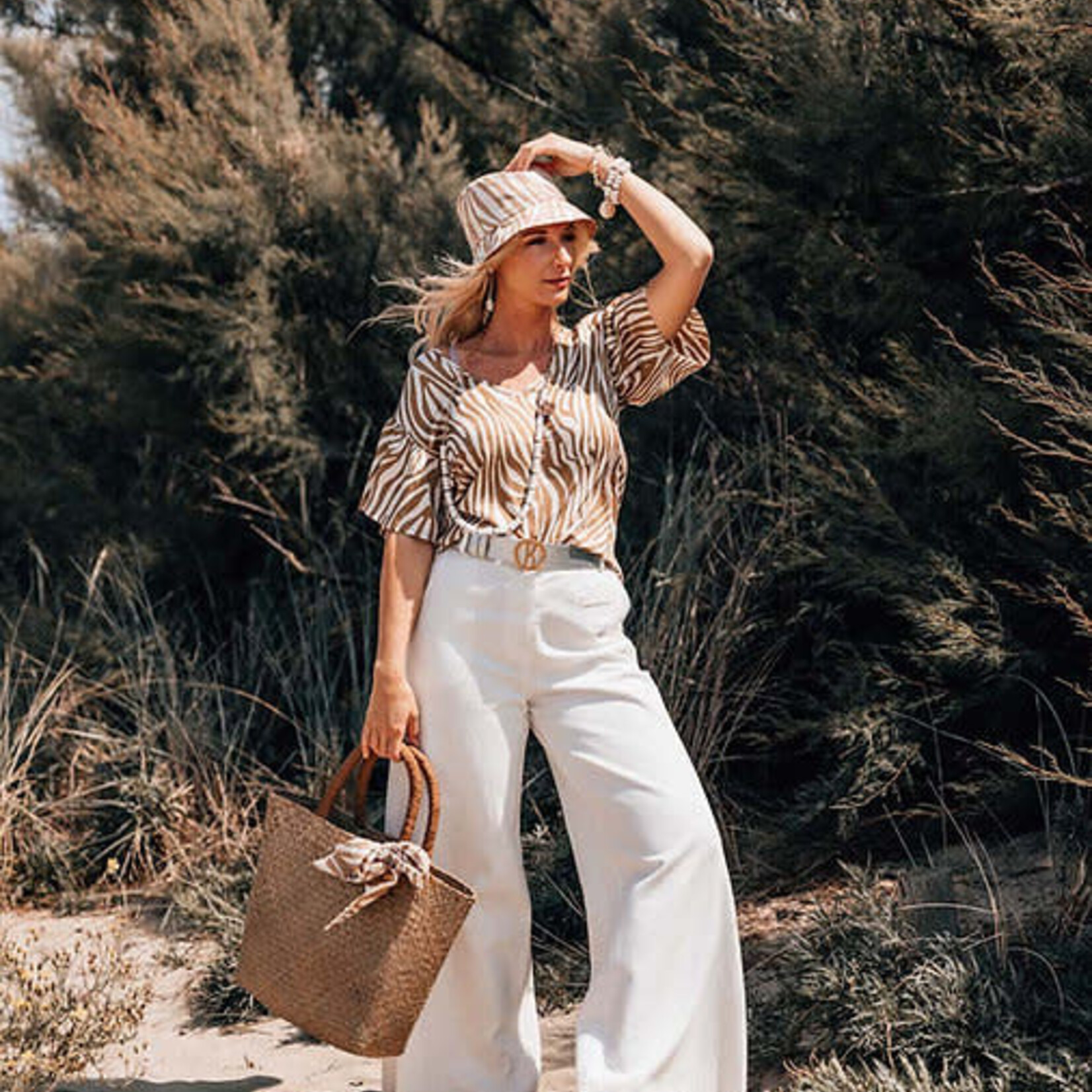 GO TO THE BEACH - Sac avec pochette tissu - Les BLONDINETTE