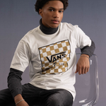 Vans CLASSIC PRINT BOX - T-Shirt - VANS marshmallow