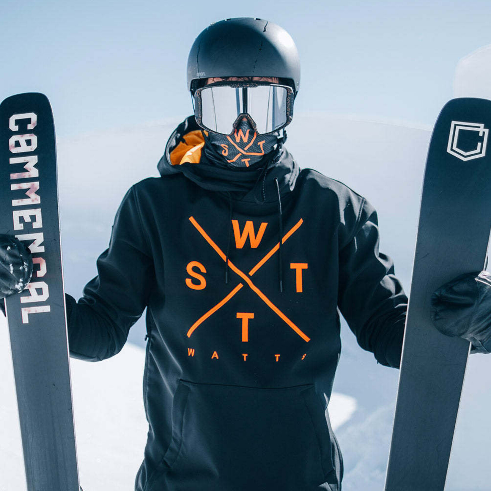 Watts ORBITAL - NOIR/ FLUO ORANGE  - Veste snow - WATTS