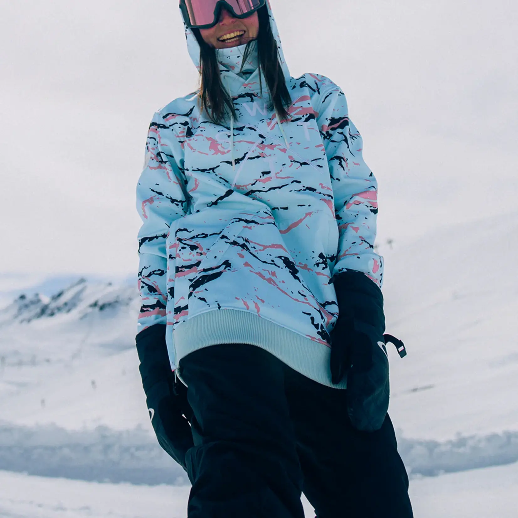 Watts ORBITAL - MINIMAL CAMO BLUE  - Veste snow - WATTS