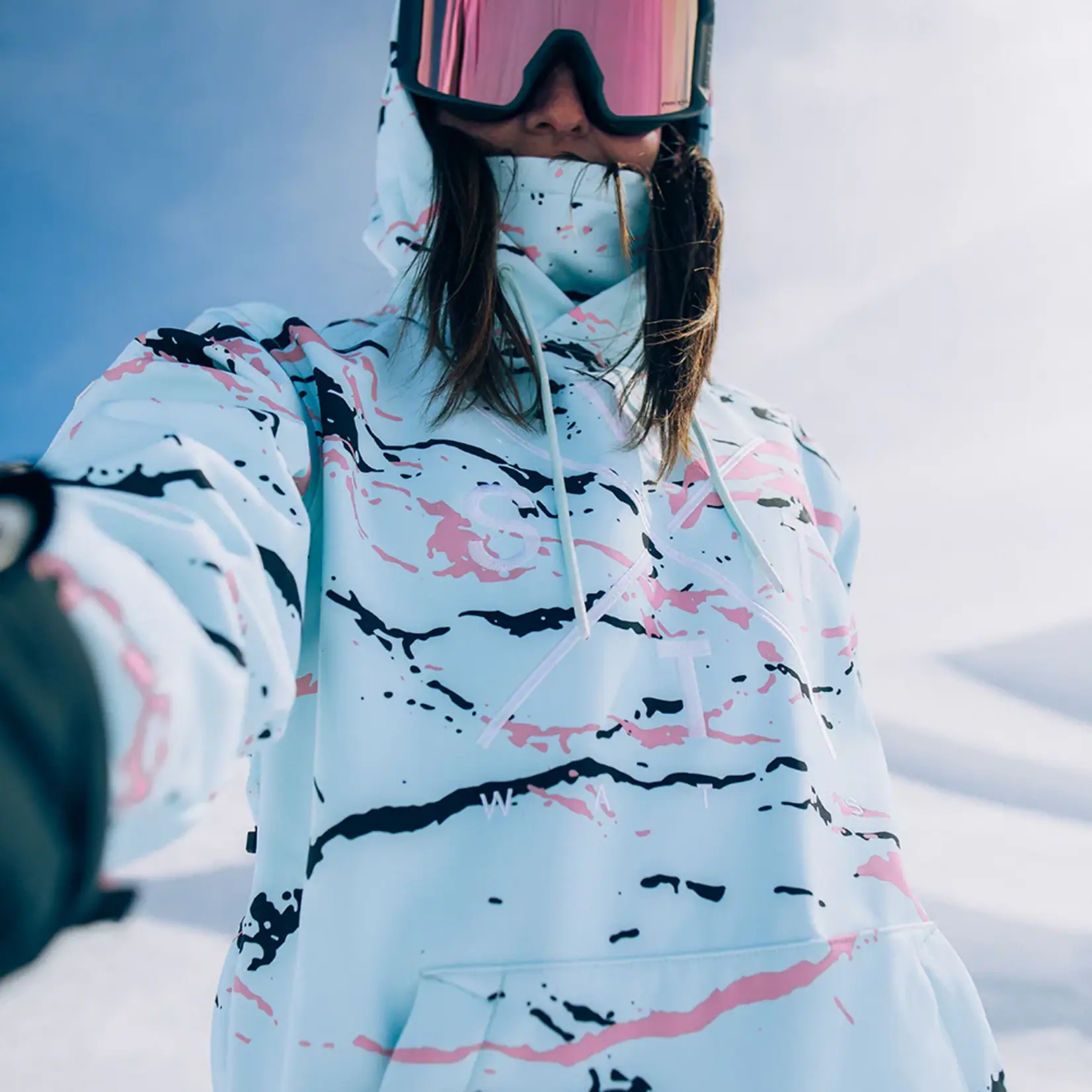 Watts ORBITAL - MINIMAL CAMO BLUE  - Veste snow - WATTS