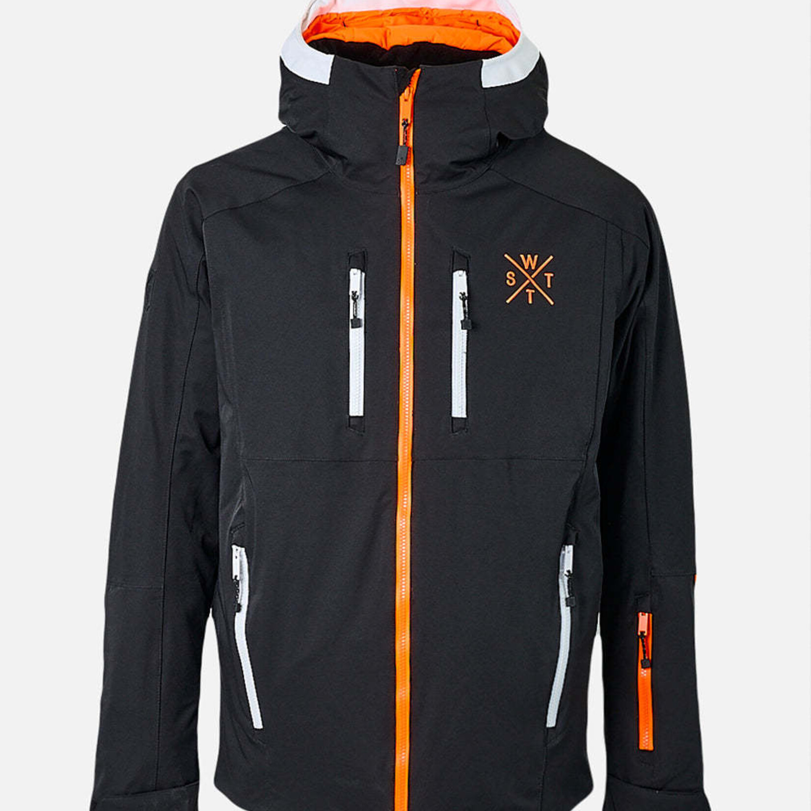 Watts X-BLOW - BLACK/ORANGE/WHITE - Veste snow - WATTS