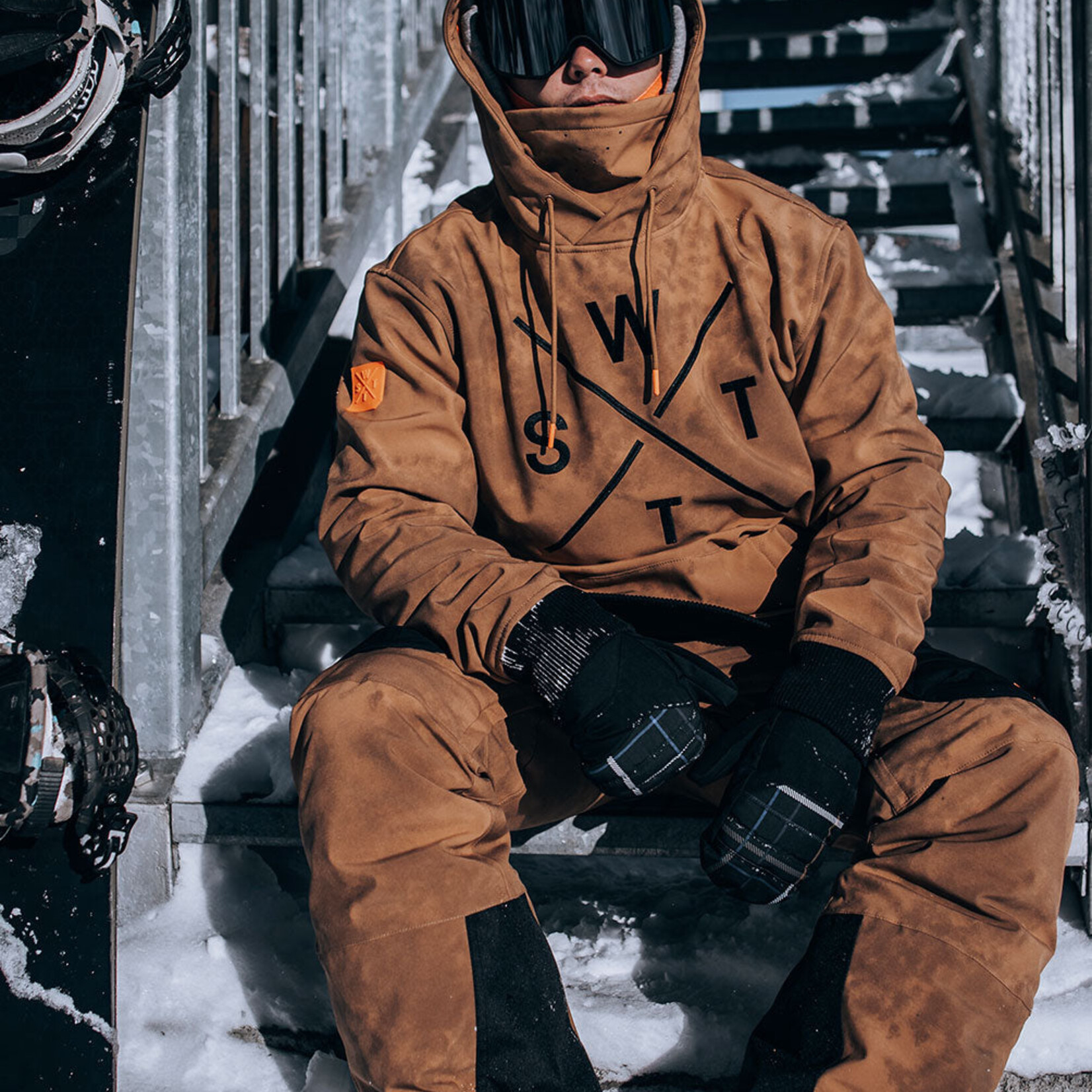 Watts ORBITAL - ACID WASH BROWN - Veste snow - WATTS