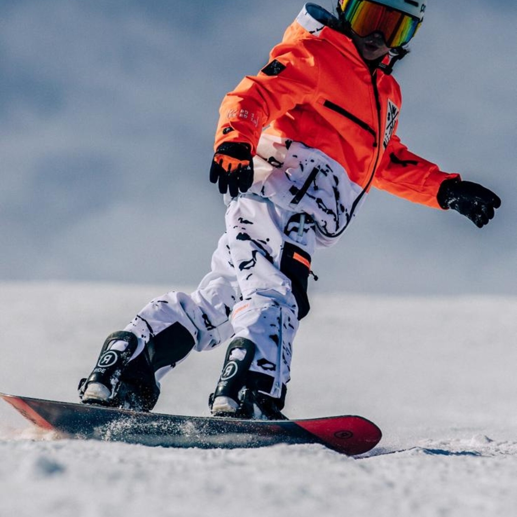 Watts 2x JIB -   MINIMAL CAMO WHITE- Pantalon snow  Kids- WATTS