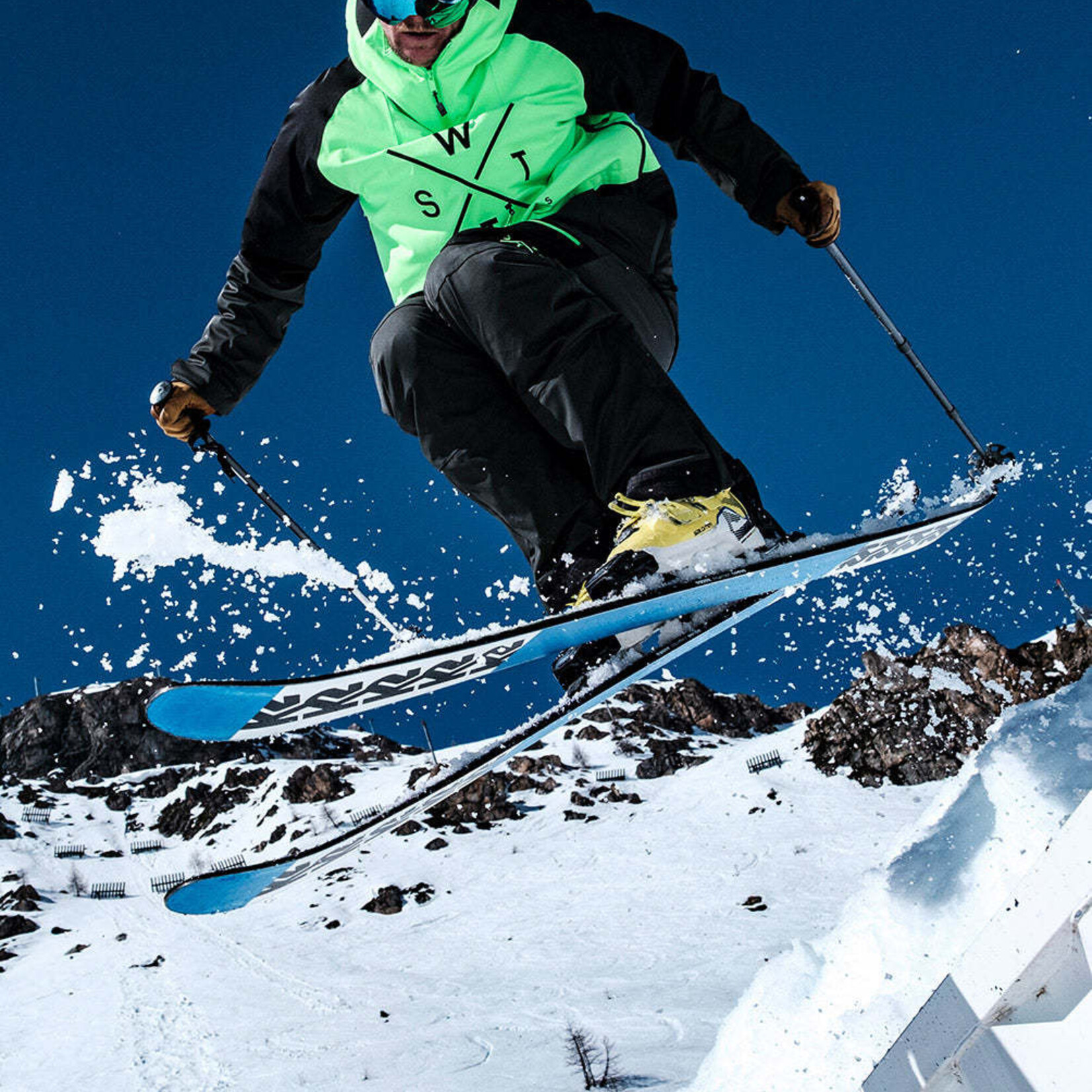 Watts X-METOD - GREEN / FLUO ACID -Veste snow - WATTS