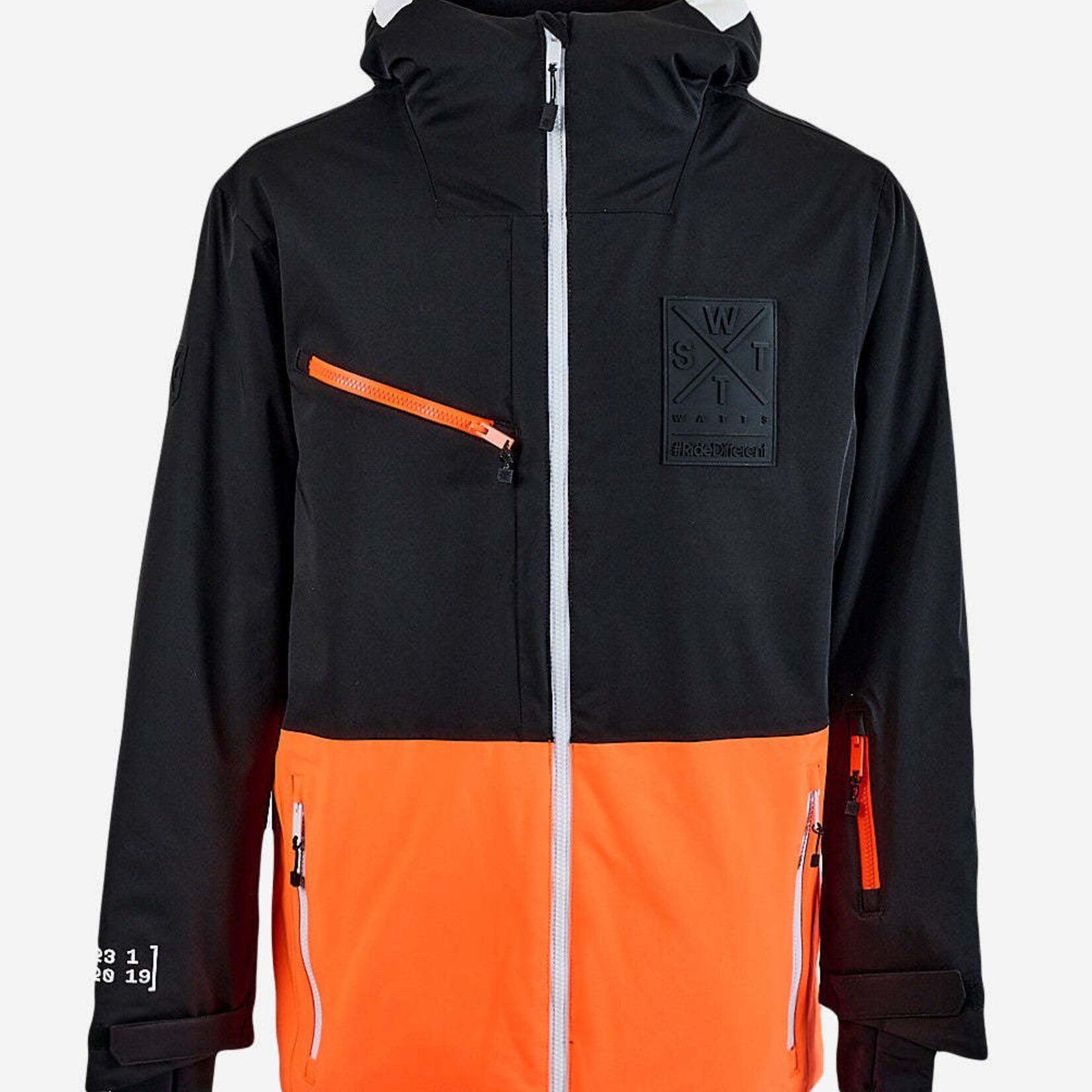 Watts X-TEMPER - NOIR / ORANGE / BLANC - Veste snow - WATTS