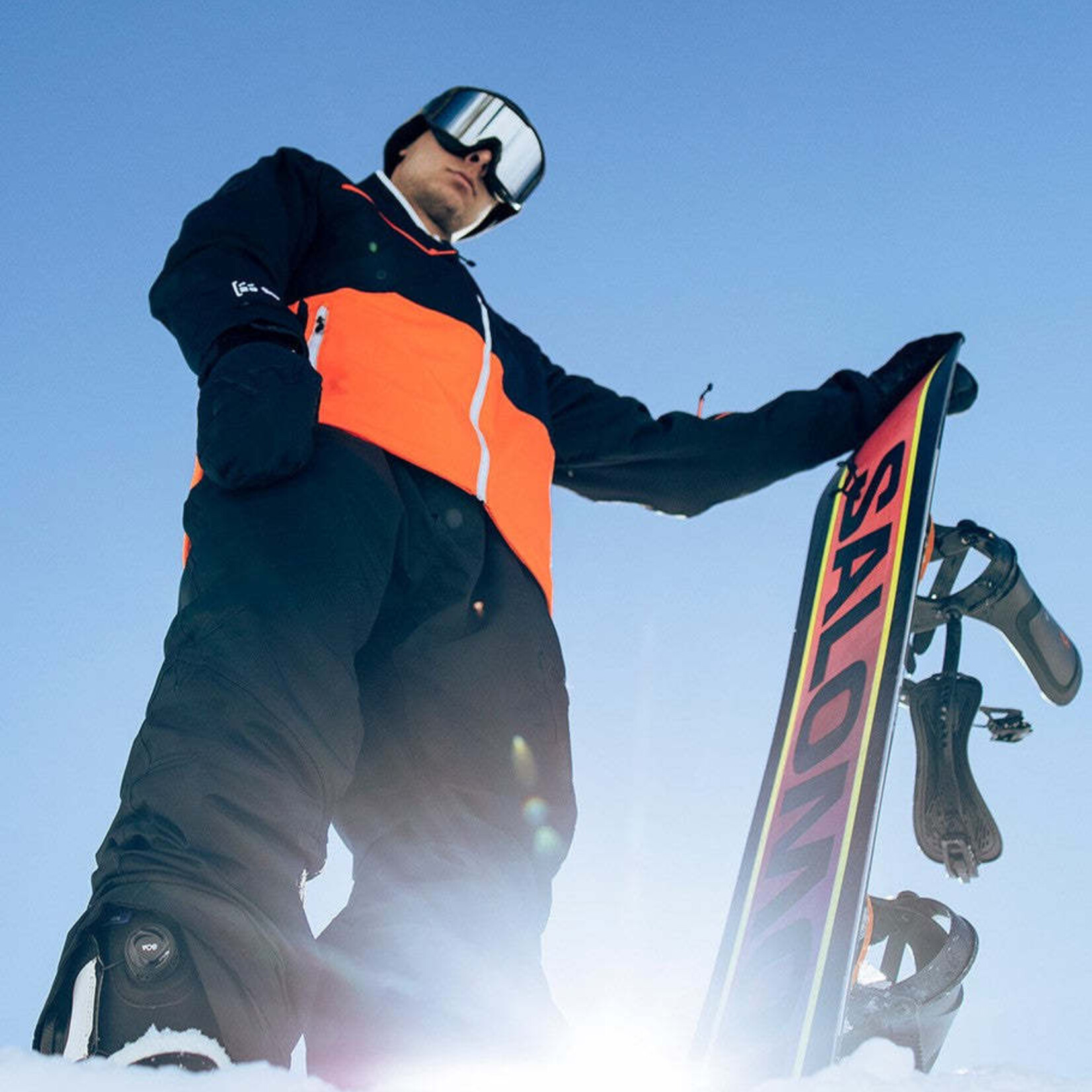 Watts X-TEMPER - NOIR / ORANGE / BLANC - Veste snow - WATTS
