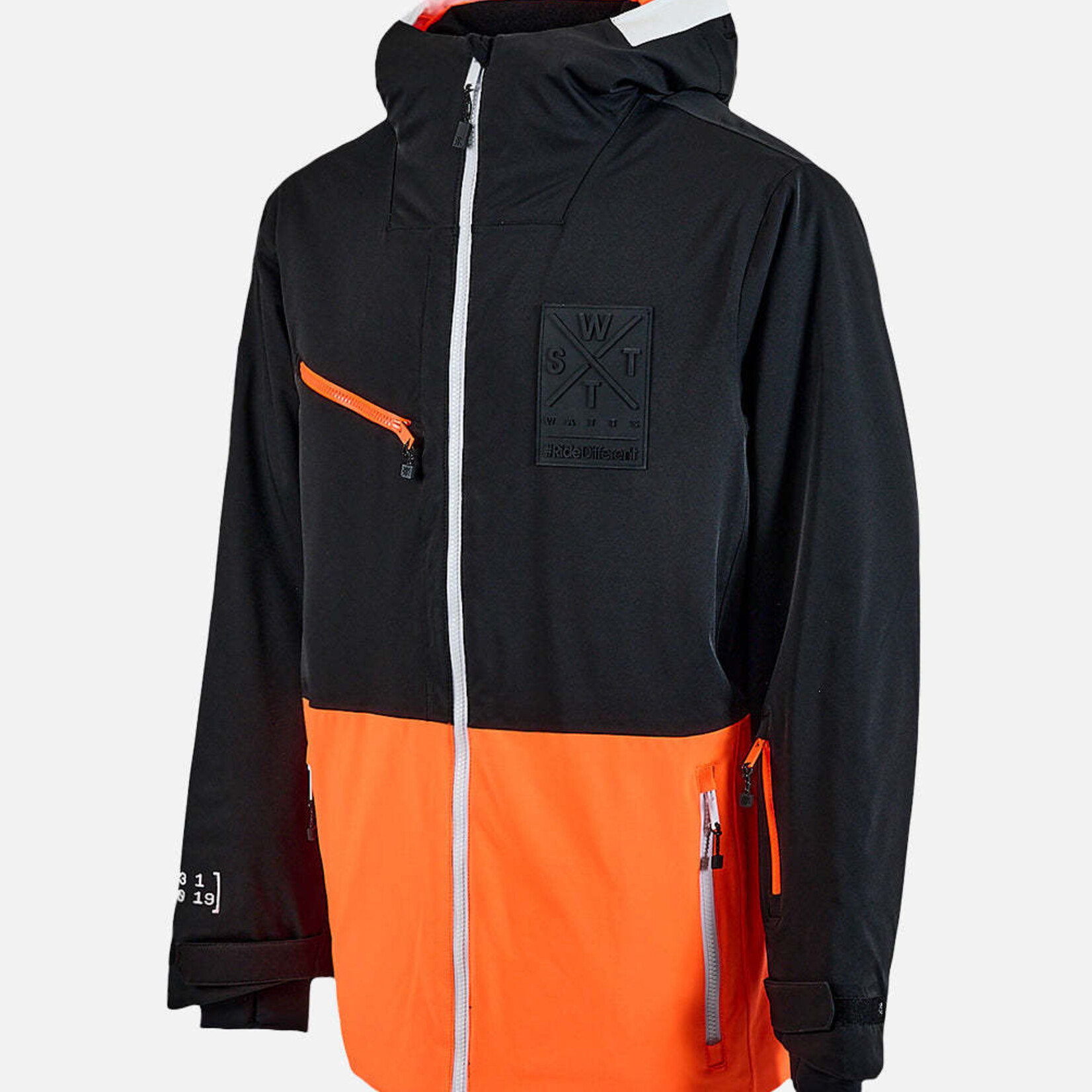 Watts X-TEMPER - NOIR / ORANGE / BLANC - Veste snow - WATTS