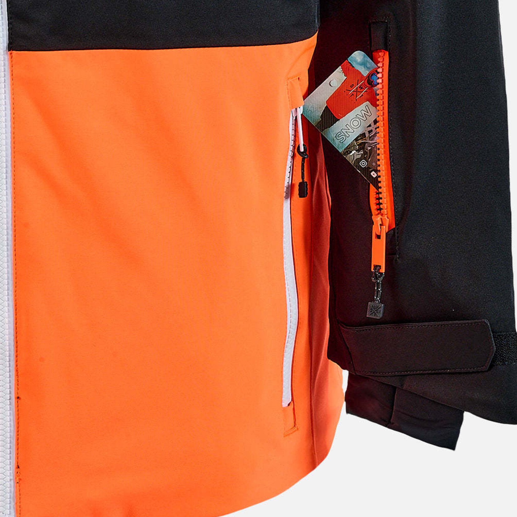 Watts X-TEMPER - NOIR / ORANGE / BLANC - Veste snow - WATTS