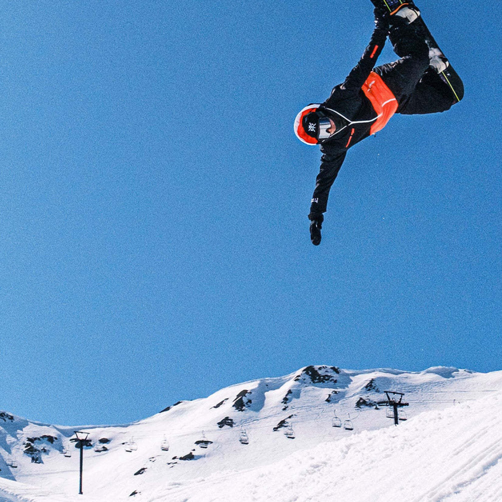 Watts X-TEMPER - NOIR / ORANGE / BLANC - Veste snow - WATTS