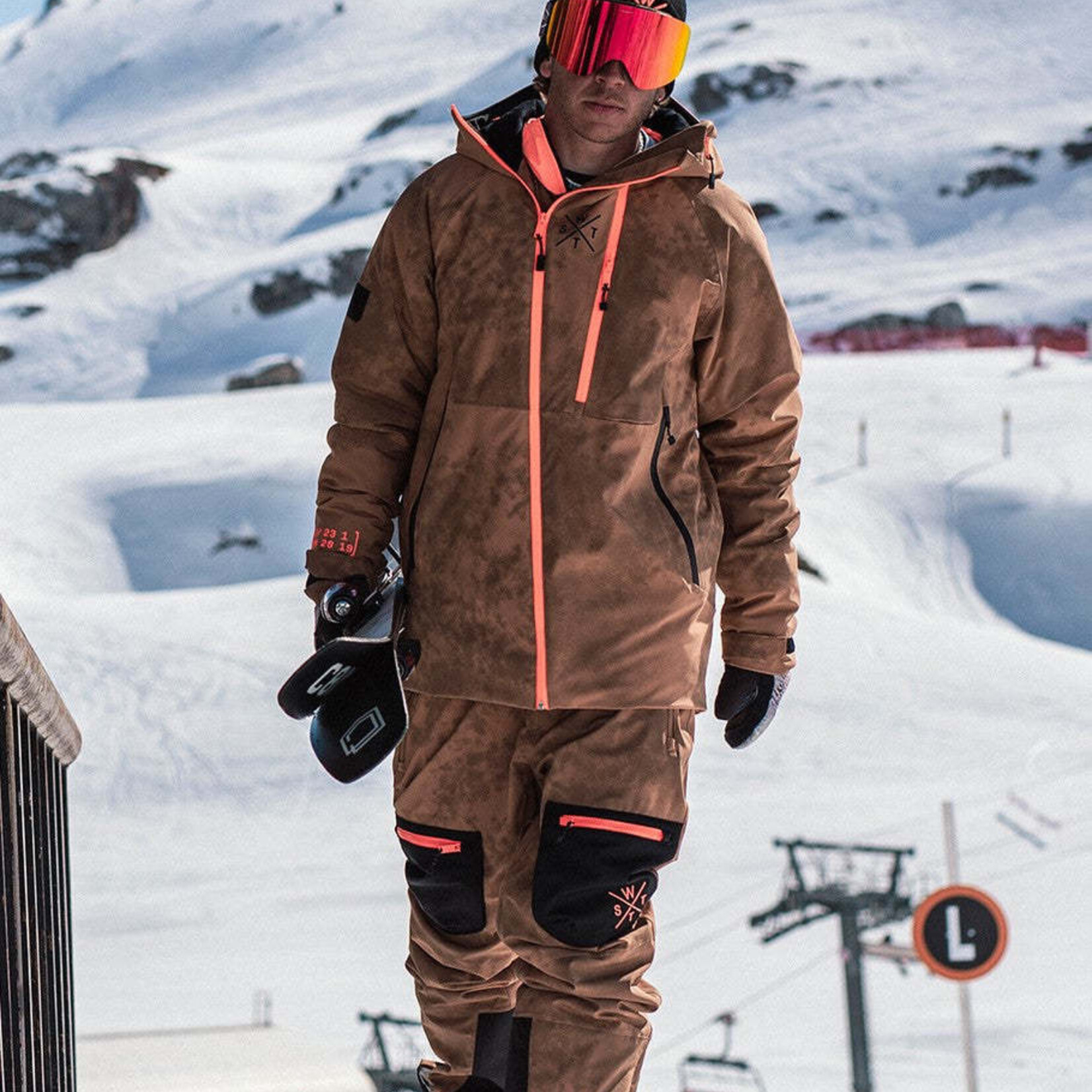 Watts VENOM - ACID WASH BROWN  - Veste snow - WATTS