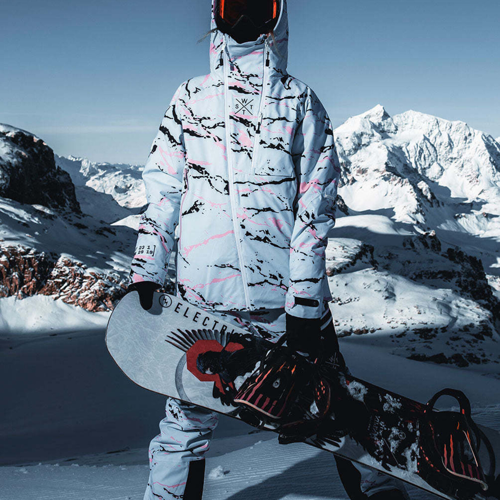 Watts VENOM - MINIMAL CAMO BLUE  - Veste snow - WATTS
