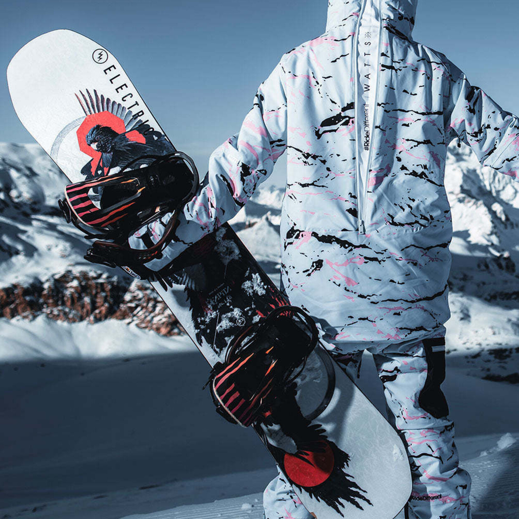 Watts VENOM - MINIMAL CAMO BLUE  - Veste snow - WATTS