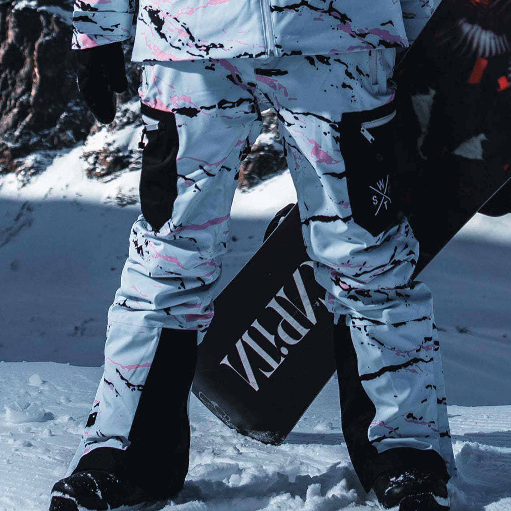 Watts X-ELIPSE-  MINIMAL CAMO BLUE- Pantalon snow - WATTS