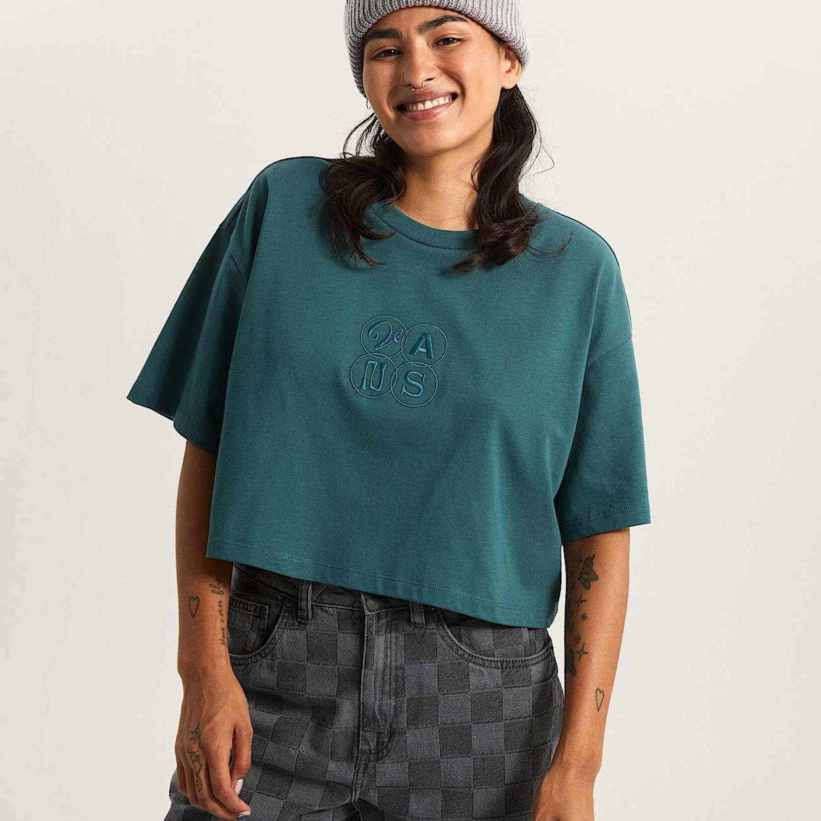 Vans ELLIPSE RELAX CROP SS - Tshirt - VANS