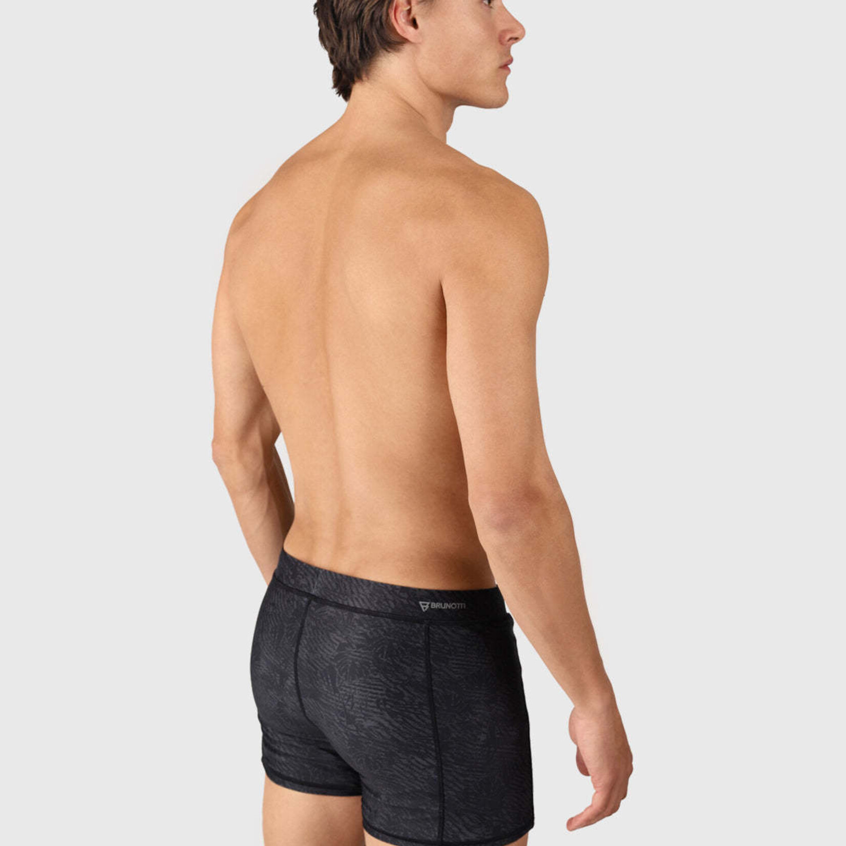Brunotti Samier-Print Men Swim Trunks Black - Brunotti