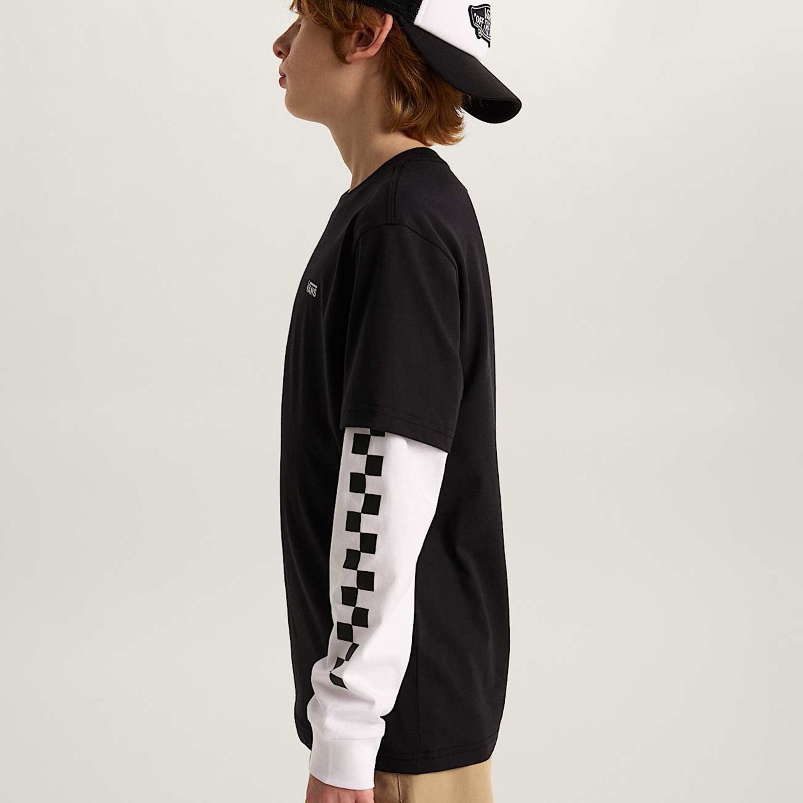 Vans LONG CHECK TWOFER -Tshirt Kids - VANS