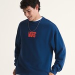 Vans Stretch Logo Crew Deep Indigo/Fla - VANS