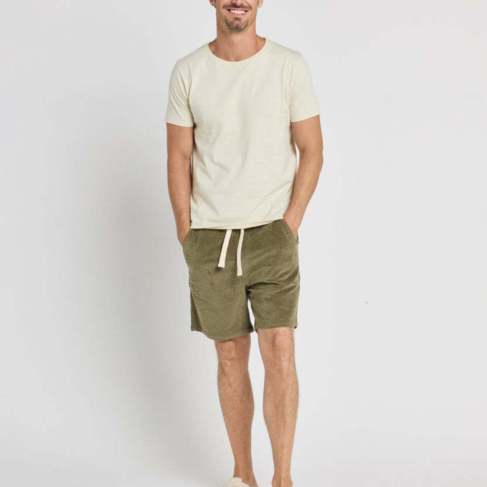 Pullin Short Loose Velours Green -PULLIN