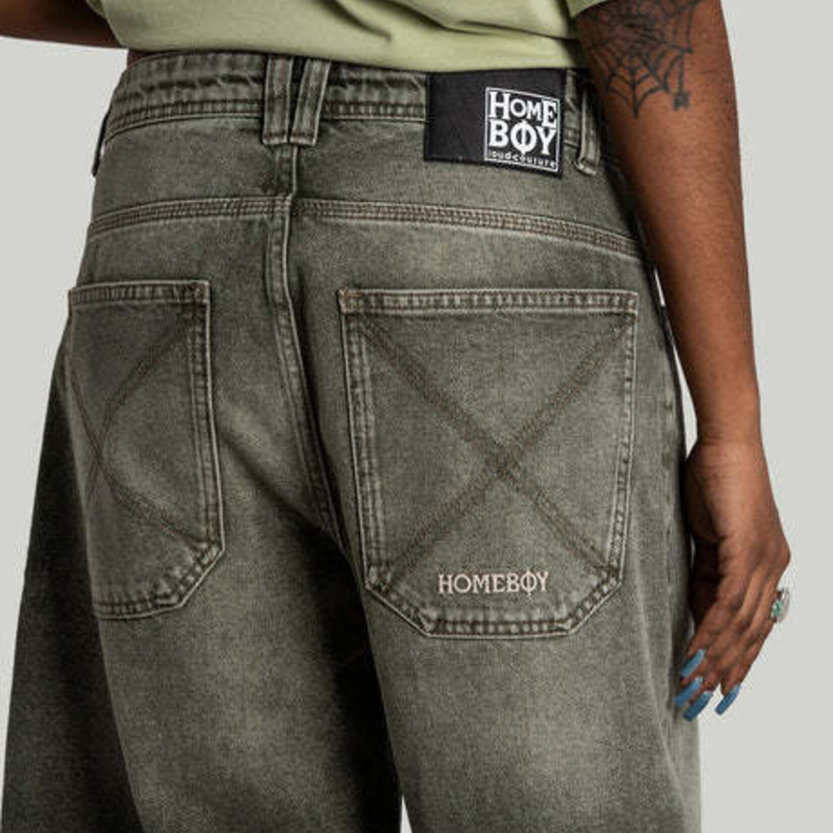 Homeboy x-tra BAGGY Dye Denim SHORTS -HOMEBOY