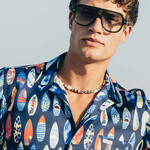 The Surfcar Chemise bowling avec des planches de surf - THE SURFCAR