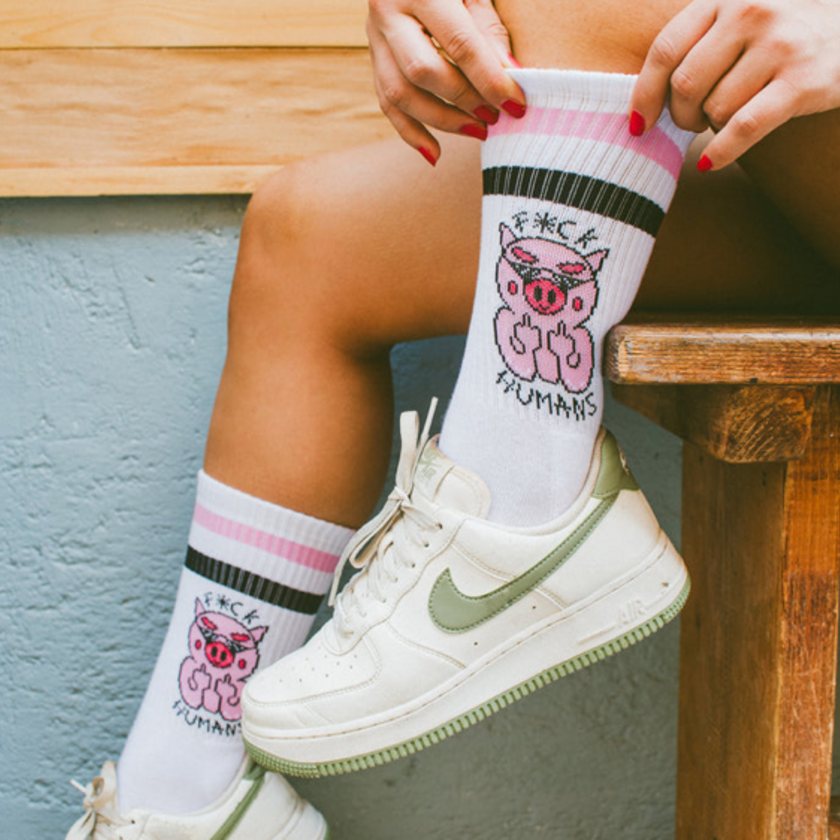 American SOCKS F*CK HUMANS - Mid High - AMERICAN SOCKS