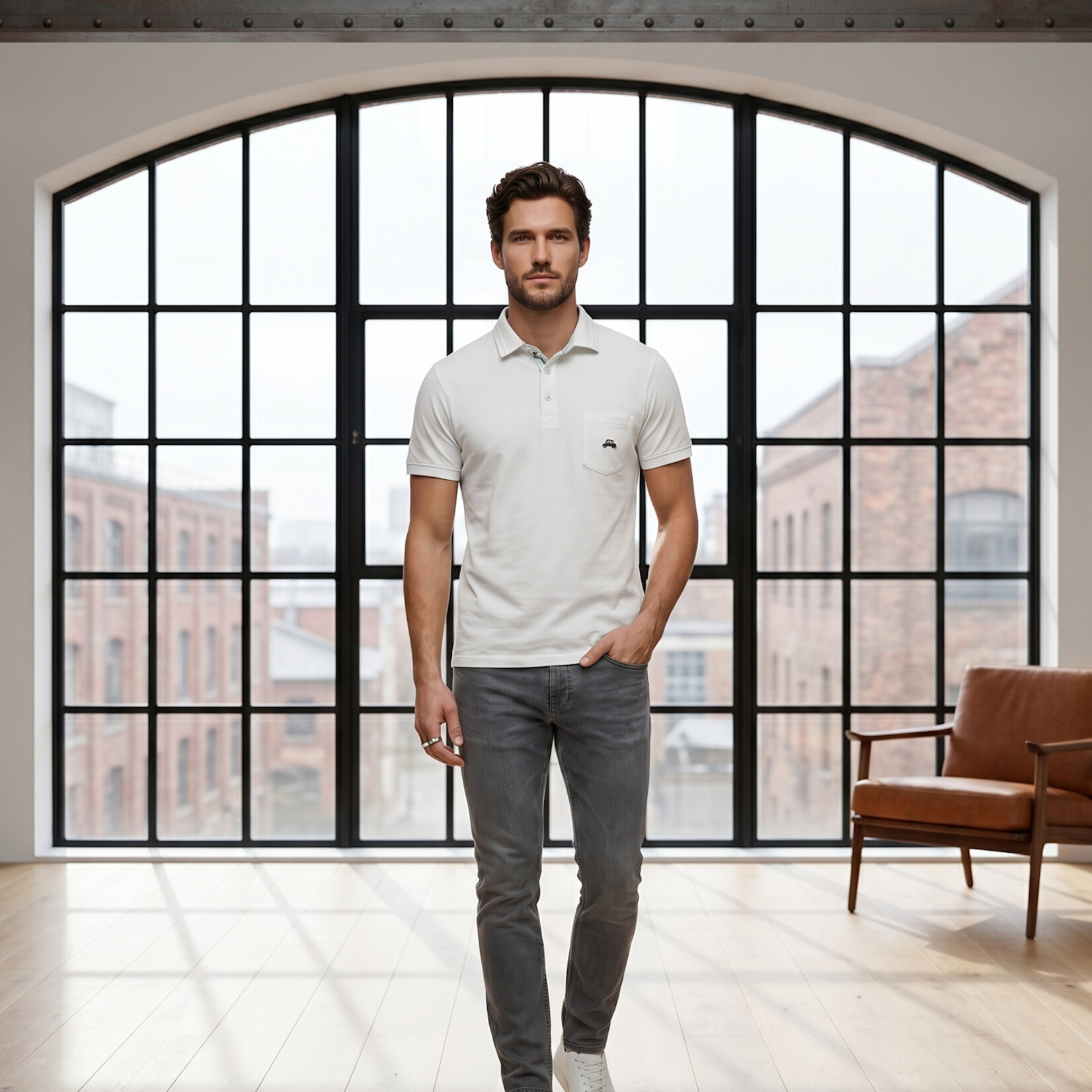 The Surfcar Polo  Blanc - THE SURFCAR