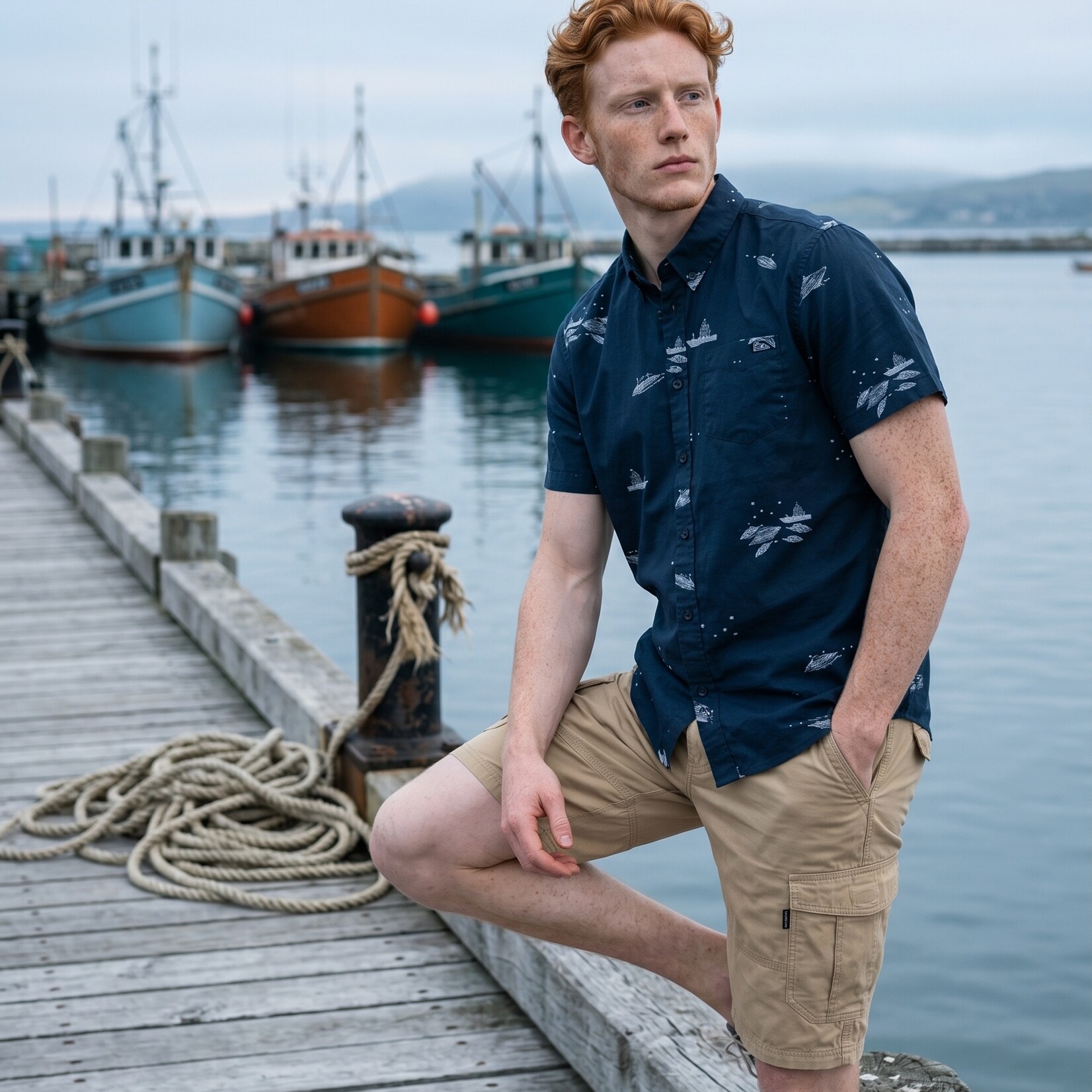 Salty Crew BREEZER PERF BUTTON UP - Chemise - SALTY CREW - MIDNIGHT NAVY