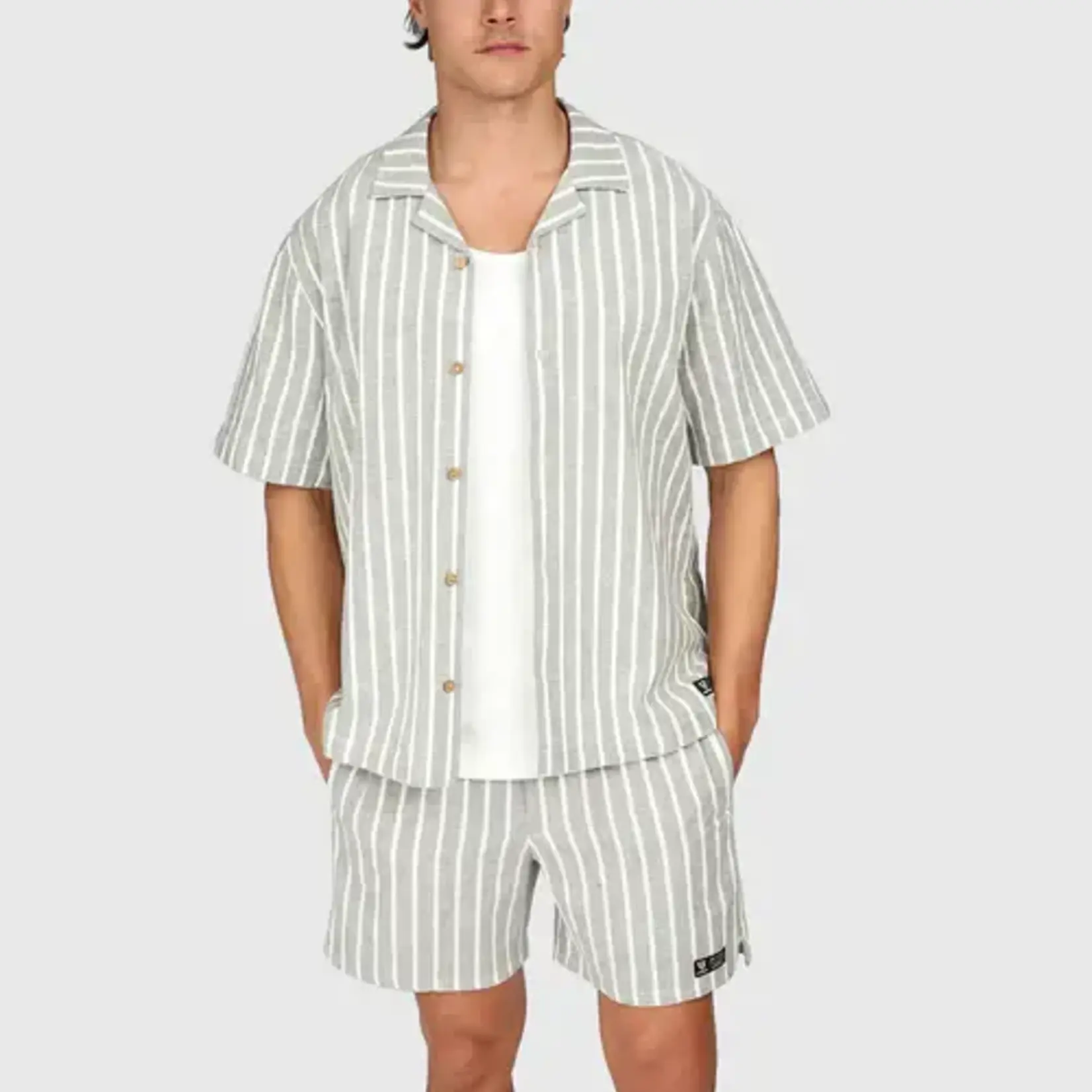 Brunotti Sanni-Stripe Men Shirt - Snow - BRUNOTTI