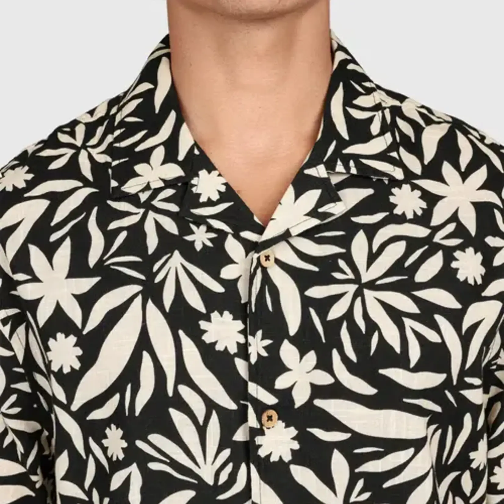 Brunotti Sanni-Print Men Shirt - Feather Grey - BRUNOTTI