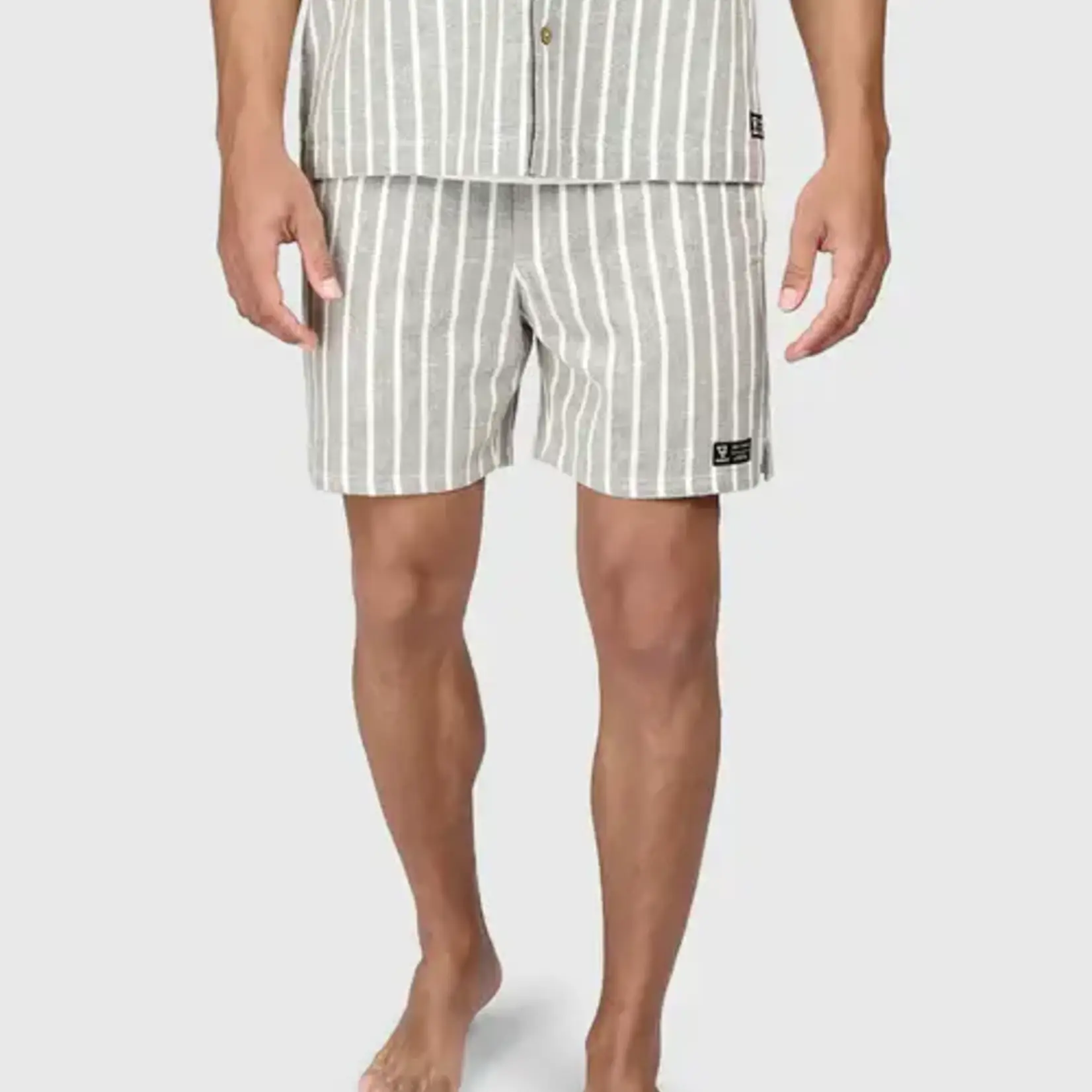Brunotti Aiden-Stripe Men Walk Shorts - Snow - BRUNOTTI