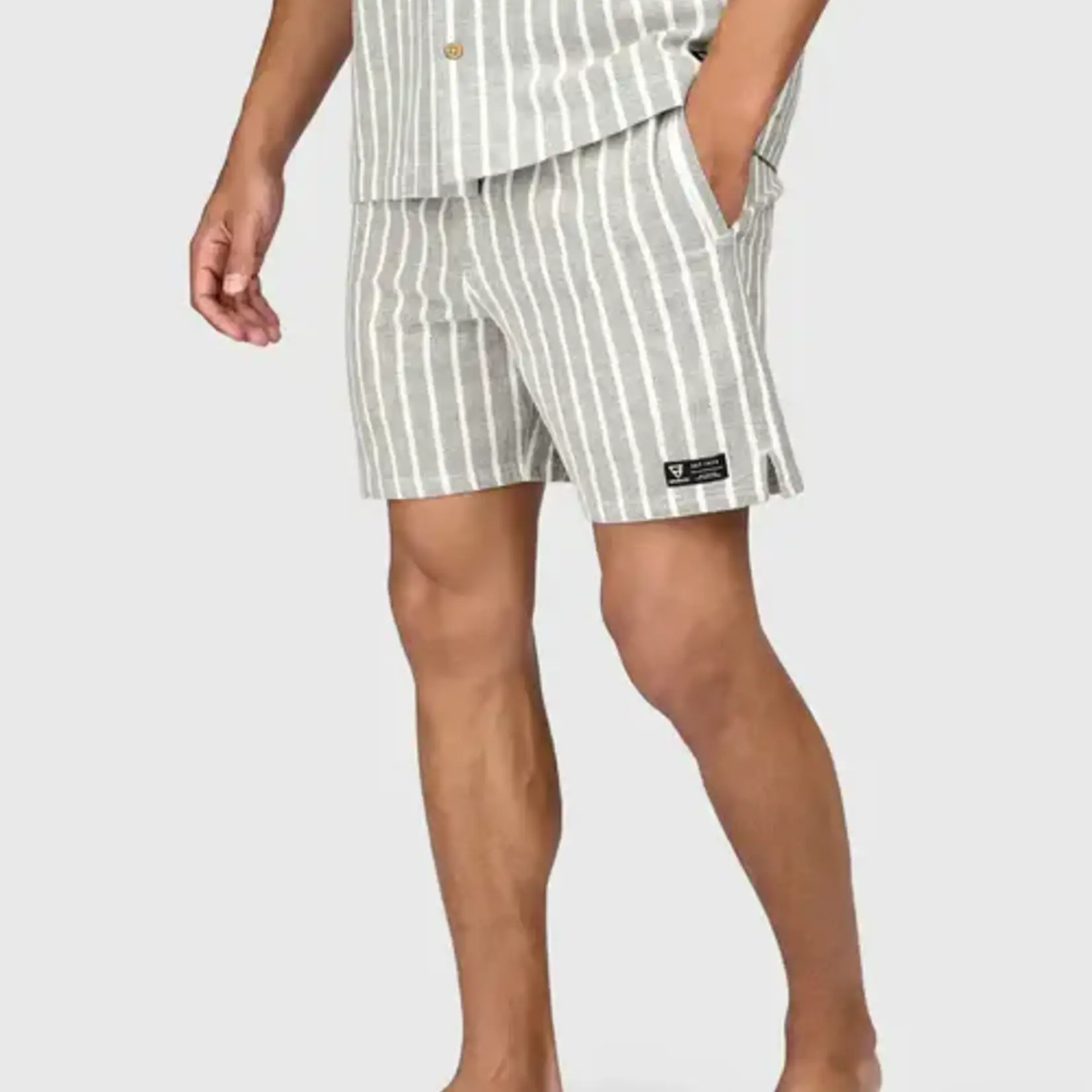 Brunotti Aiden-Stripe Men Walk Shorts - Snow - BRUNOTTI