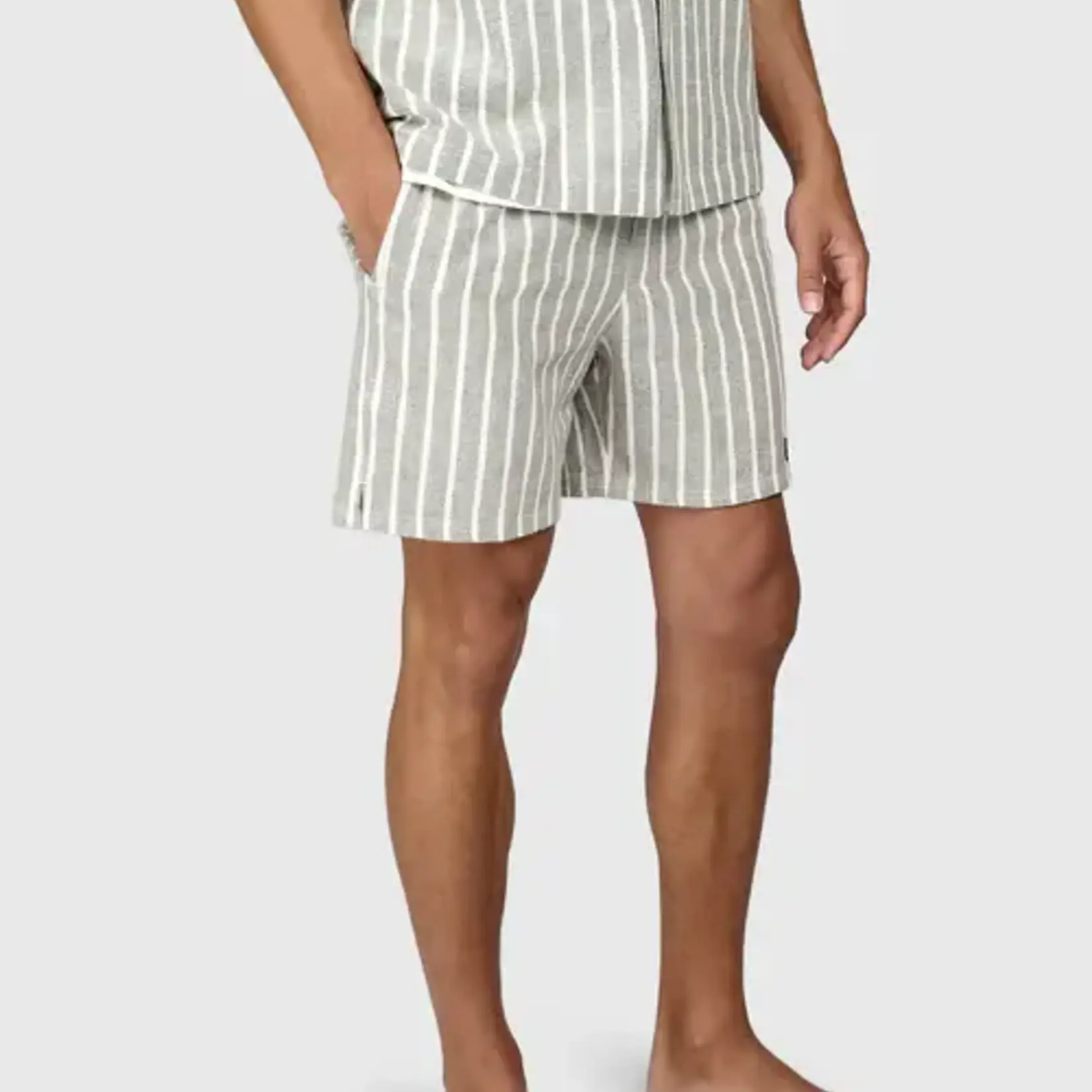 Brunotti Aiden-Stripe Men Walk Shorts - Snow - BRUNOTTI