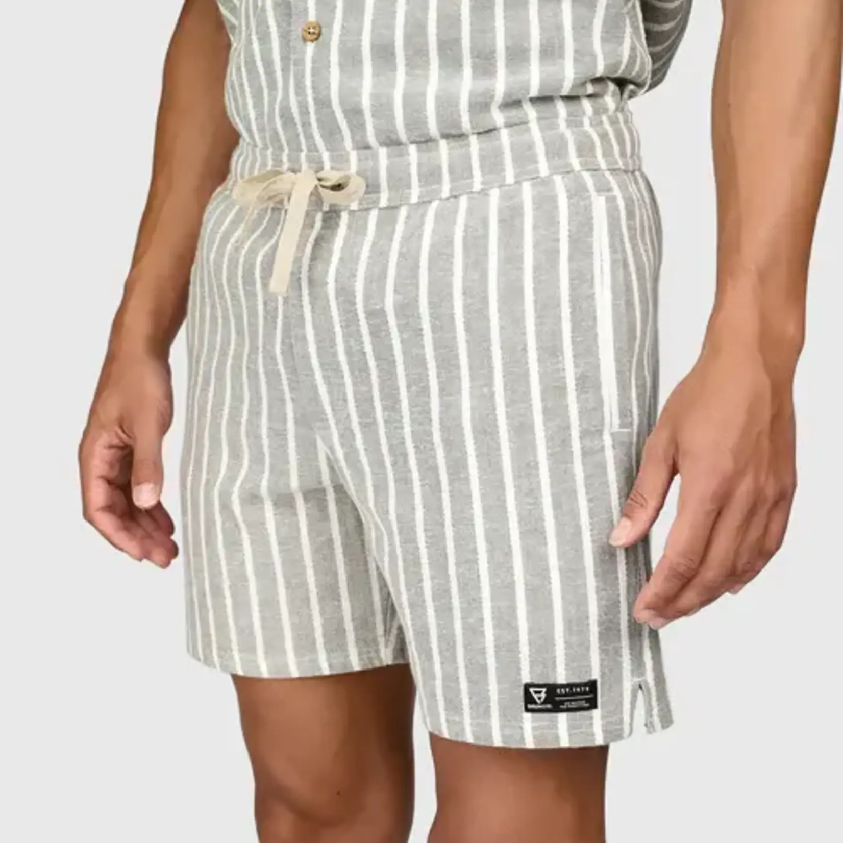 Brunotti Aiden-Stripe Men Walk Shorts - Snow - BRUNOTTI