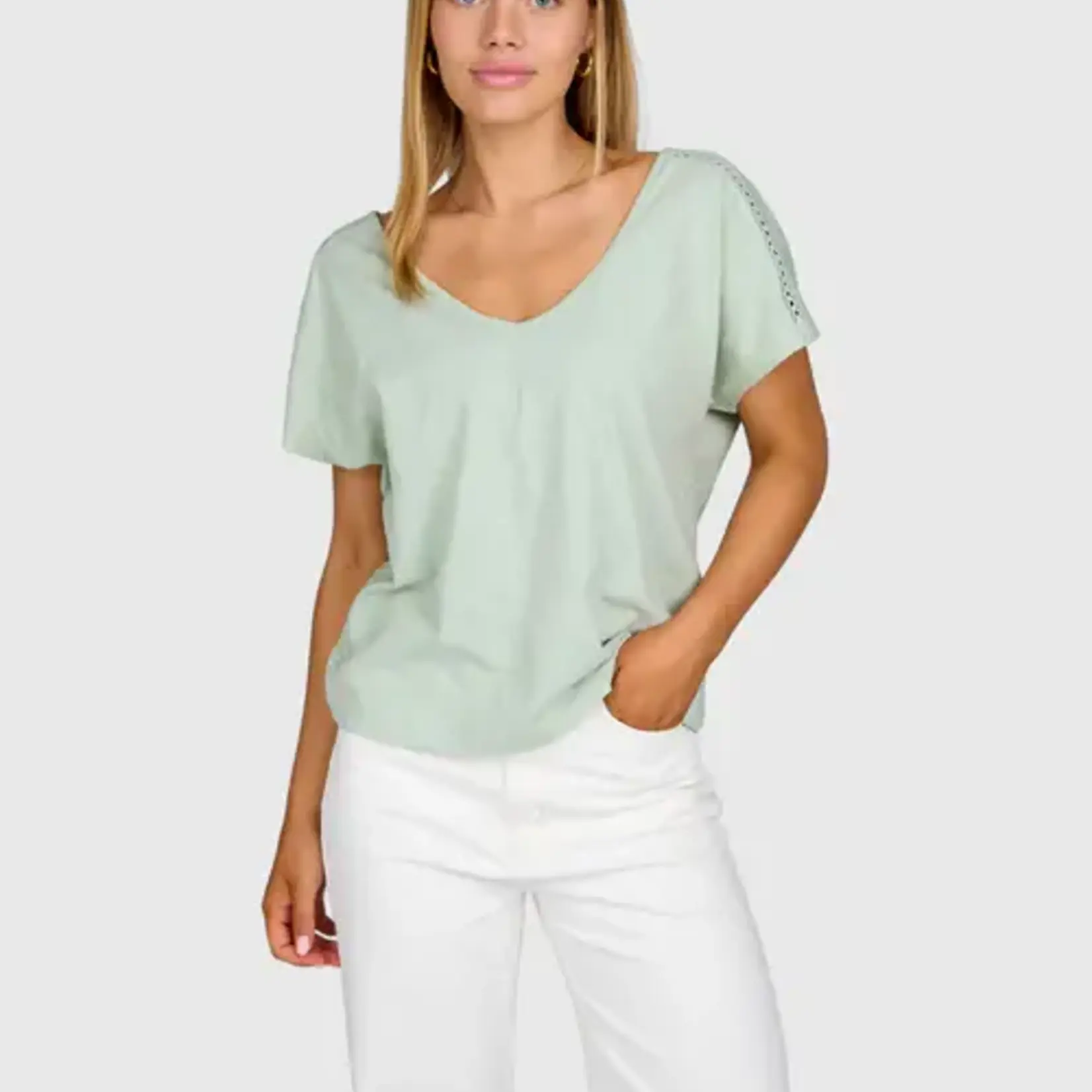 Brunotti Duya Women T-shirt - Aqua Grey - BRUNOTTI