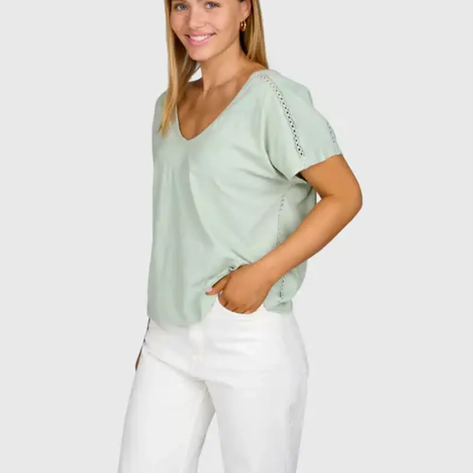 Brunotti Duya Women T-shirt - Aqua Grey - BRUNOTTI