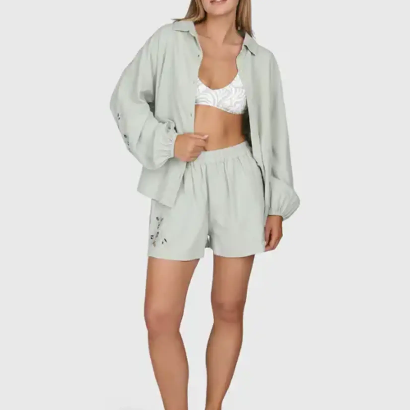 Brunotti Julee Women Shorts - Aqua Grey - BRUNOTTI