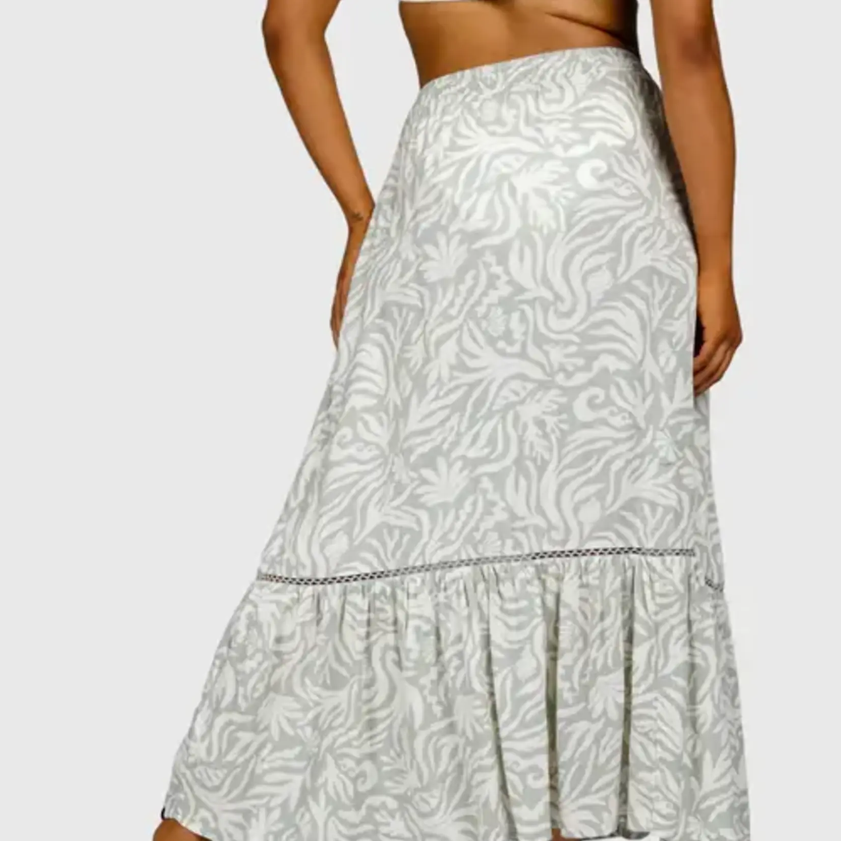 Brunotti Romaine-Print Women Skirt - Feather Grey - BRUNOTTI