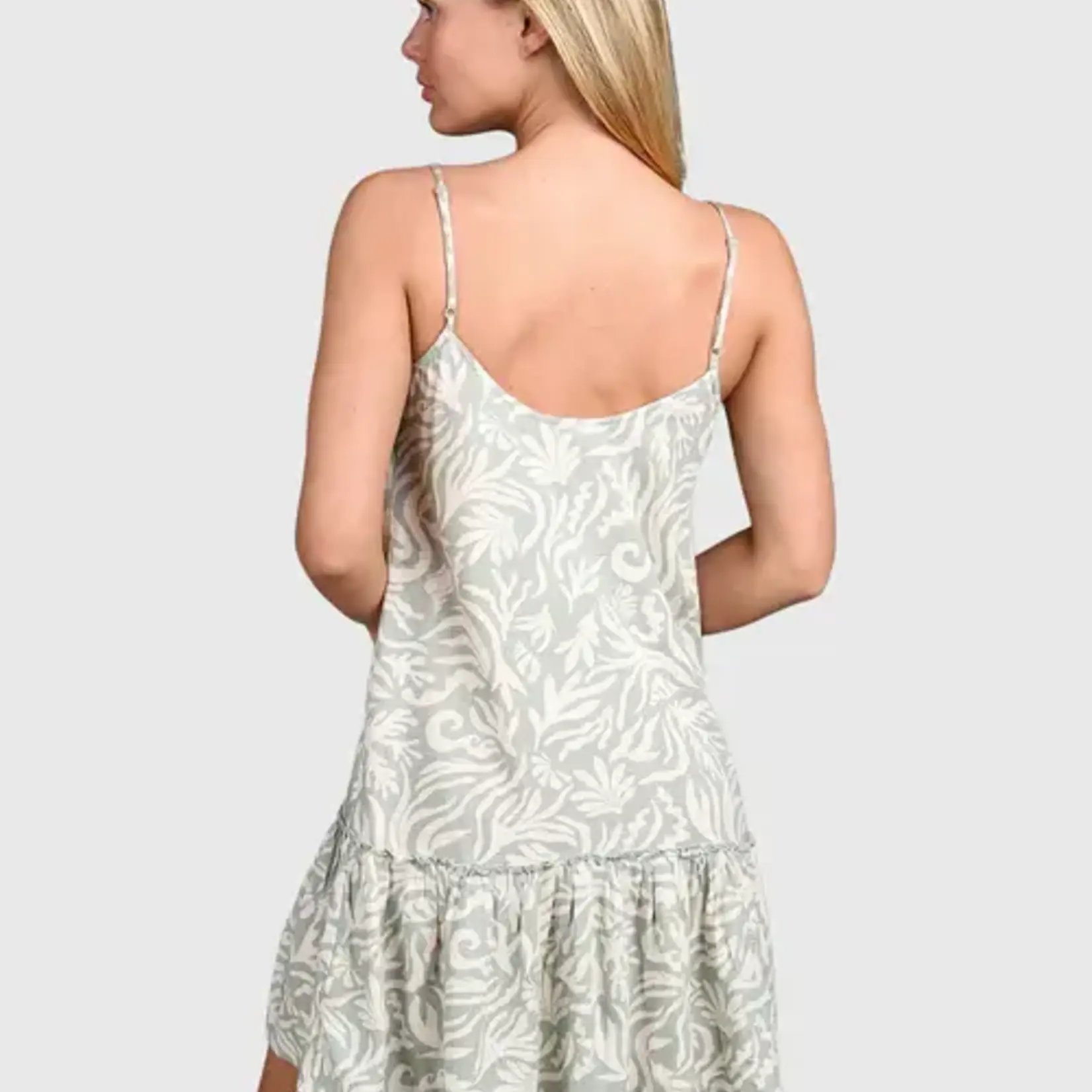Brunotti Nami-Print Women Dress - Aqua Grey - BRUNOTTI